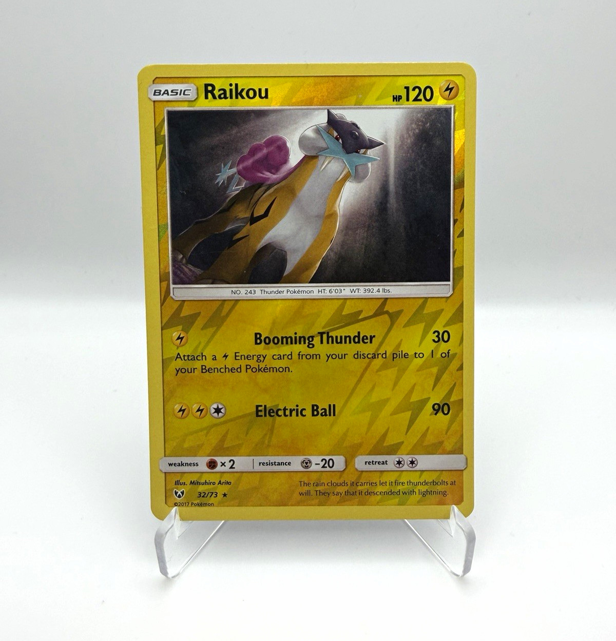 Pokémon TCG || Raikou 32/73 || Shining Legends || Reverse Holo || English