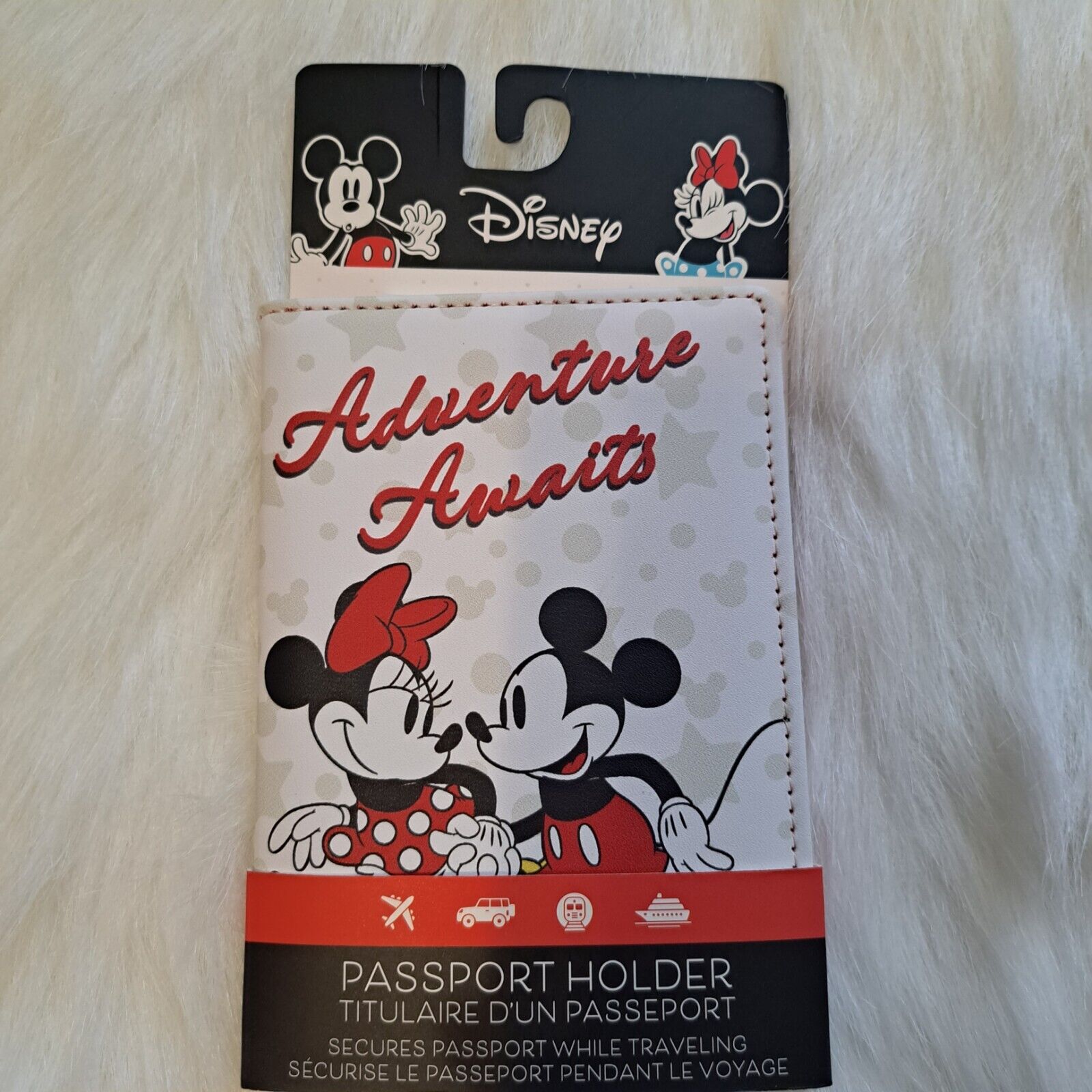 Disney Mickey & Minnie Mouse Passport Holder Travel Accessories New