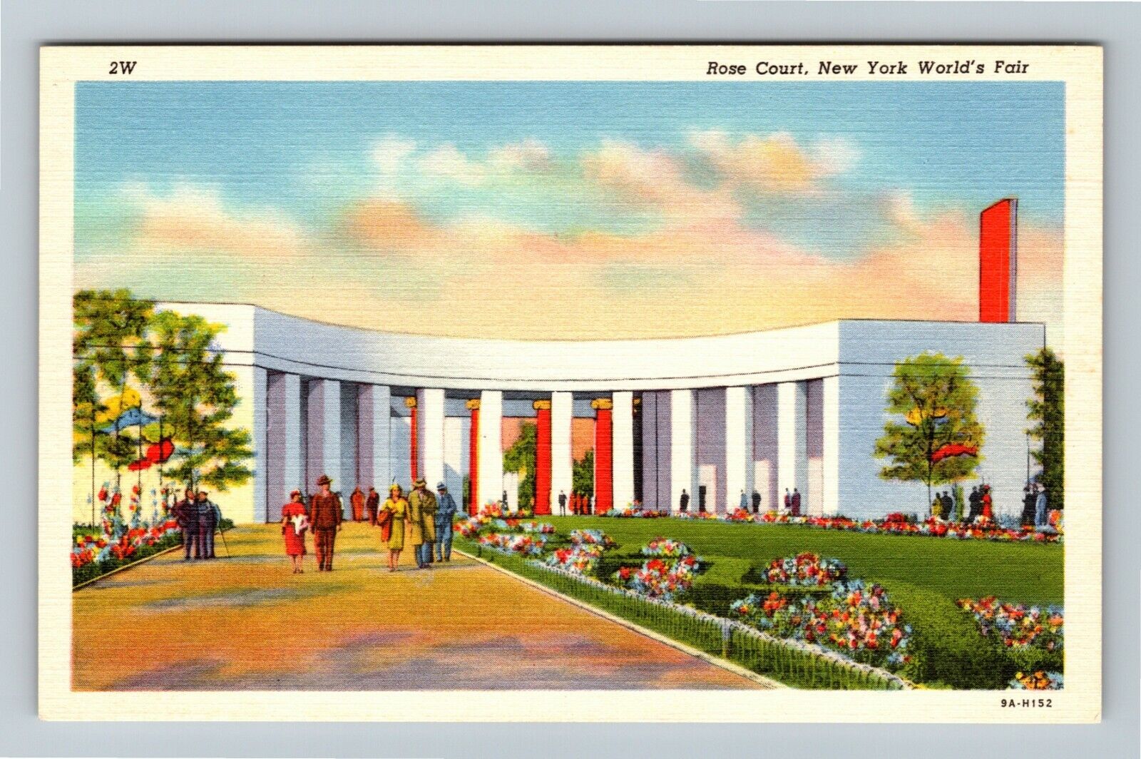 1939 New York World\'s Fair-Rose Court & Arcade Business-Vintage Postcard