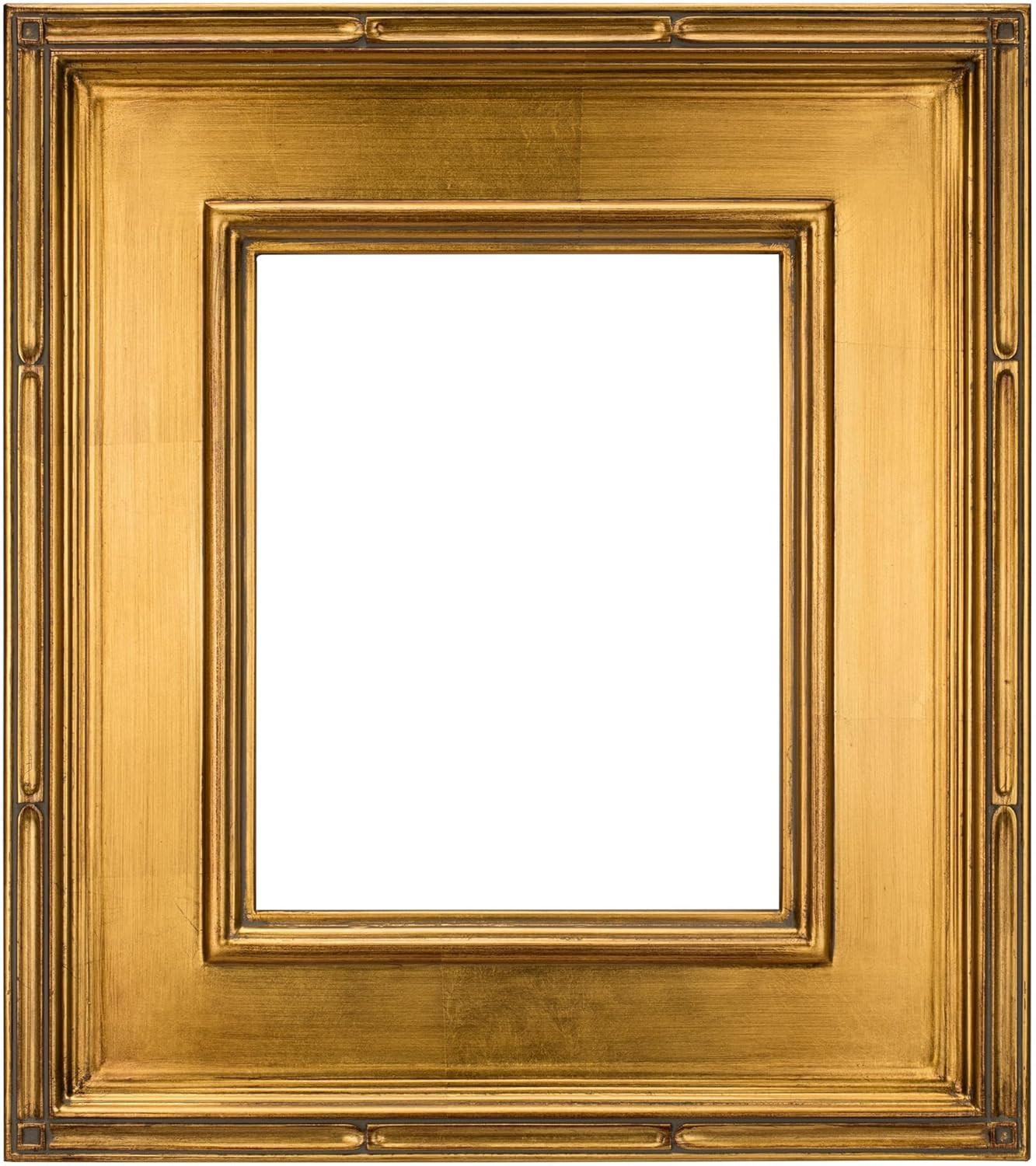 Elegant Gold Leaf 11x14 Museum Frame - Antique Style, Open Back, No Glass Elegant Gold Leaf 11x14 Museum Frame - Antique Style, Open Back, No Glass