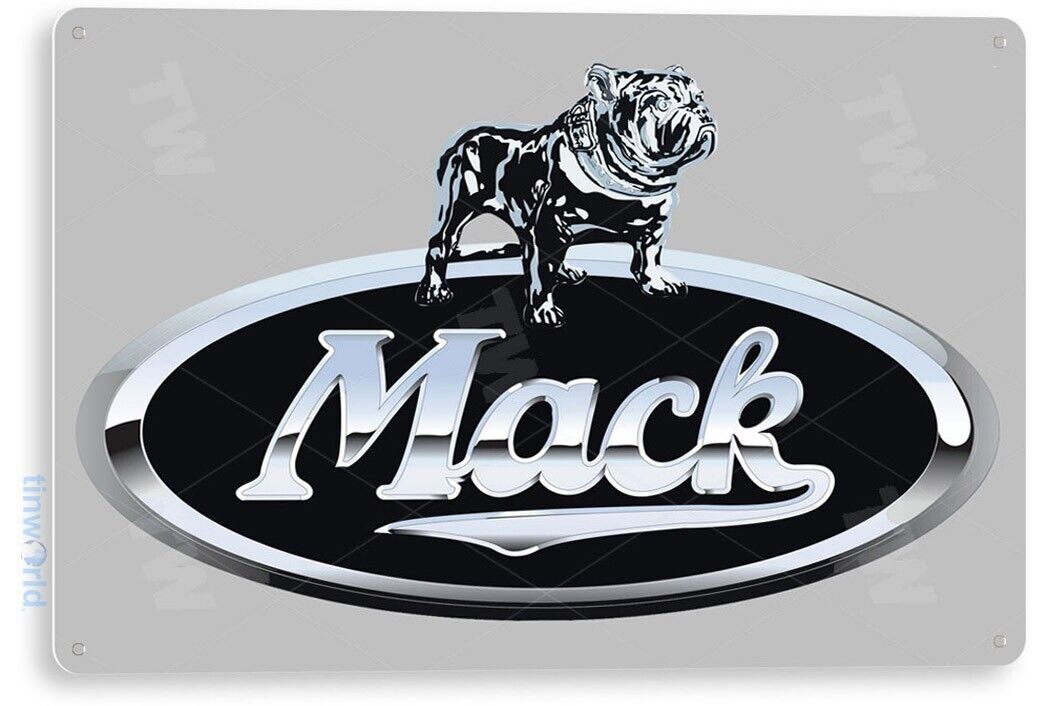 TIN SIGN Mack Truck Silver Auto Shop Stop Garage A113