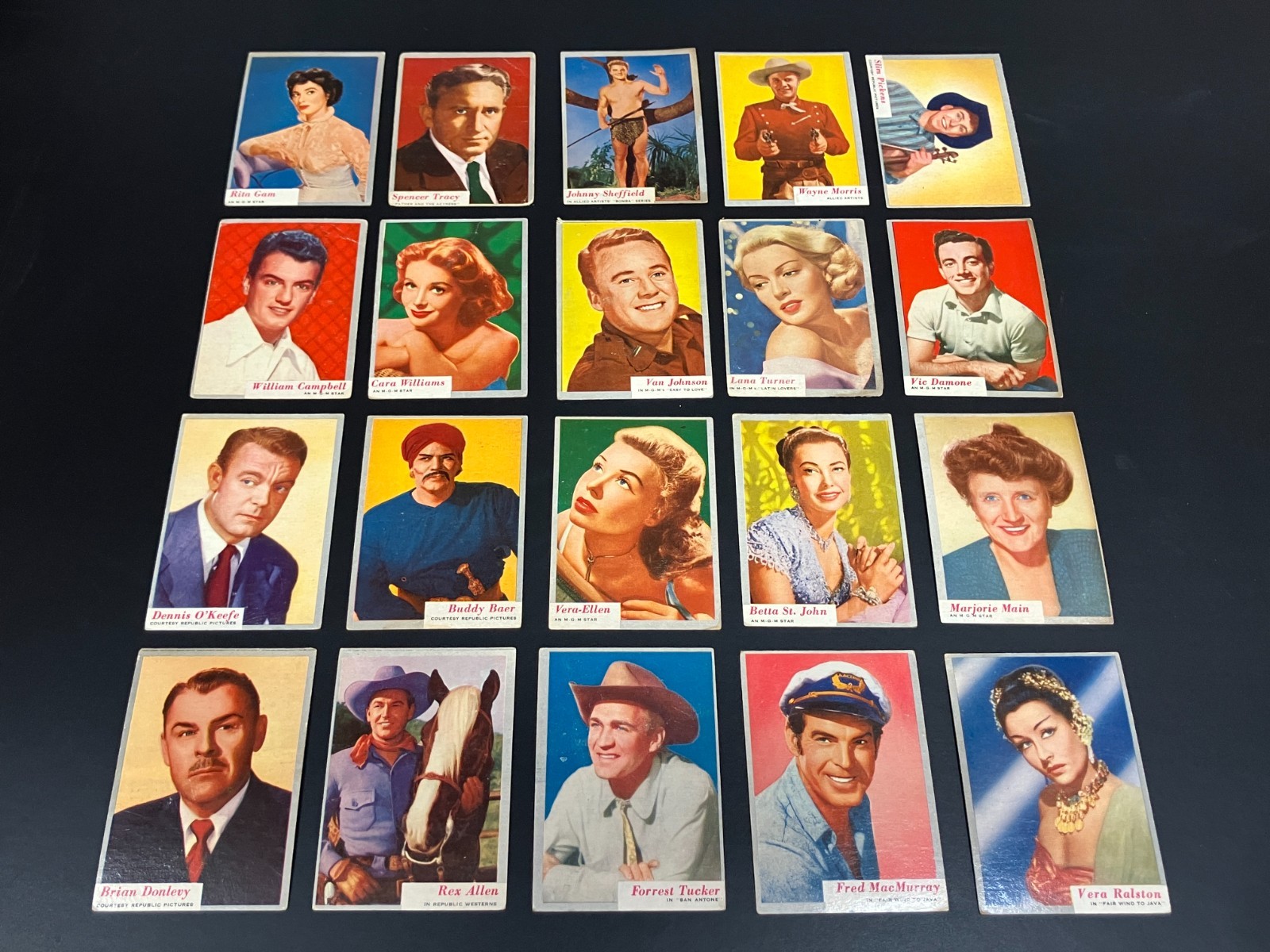 Lot of 20 ** 1953 Topps Who-Z-At Star cards