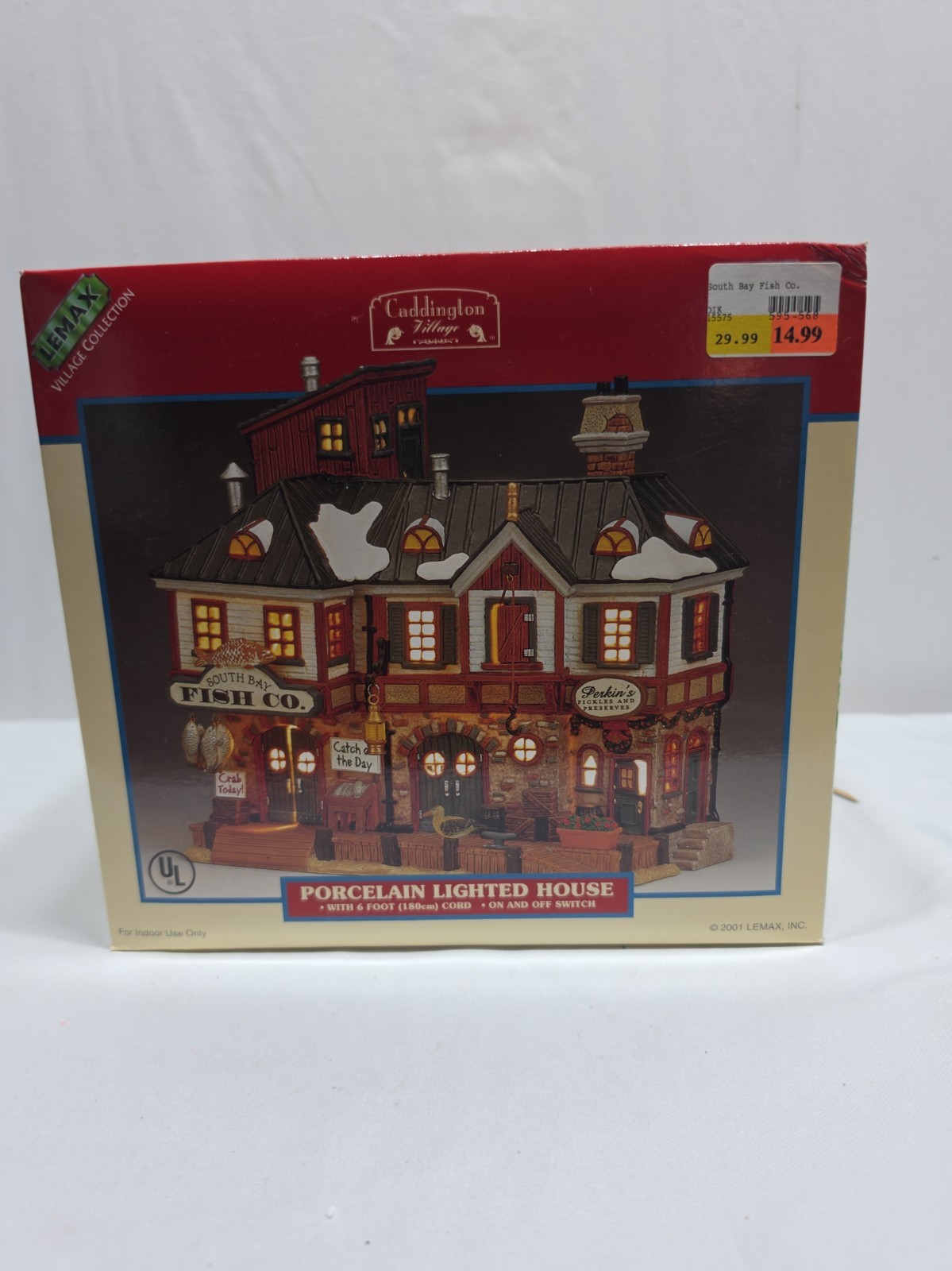 Vtg Lemax Caddington Village Collection South Bay Porcelain Lighted House 2001 Vtg Lemax Caddington Village Collection South Bay Porcelain Lighted House 2001