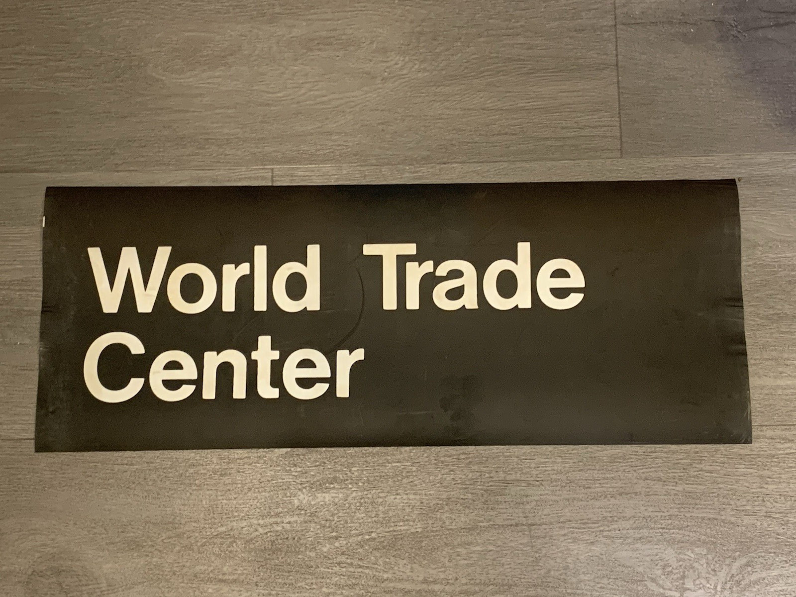 NYC SUBWAY ROLL SIGN WORLD TRADE CENTER FINANCIAL DISTRICT WALL STREET MANHATTAN