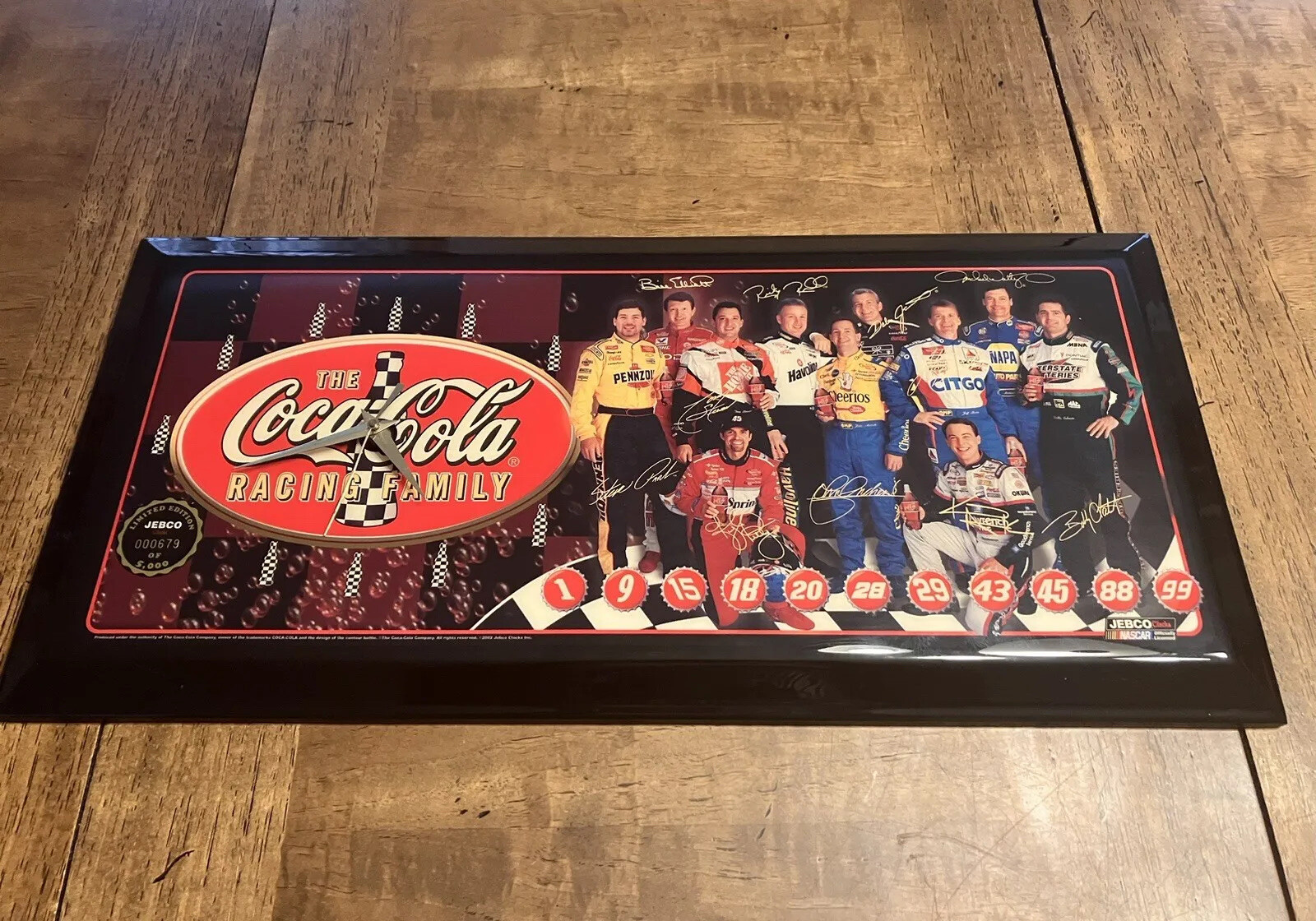 2002 Coca Cola The Racing Family Jebco Clock. #679/5000 2002 Coca Cola The Racing Family Jebco Clock. #679/5000