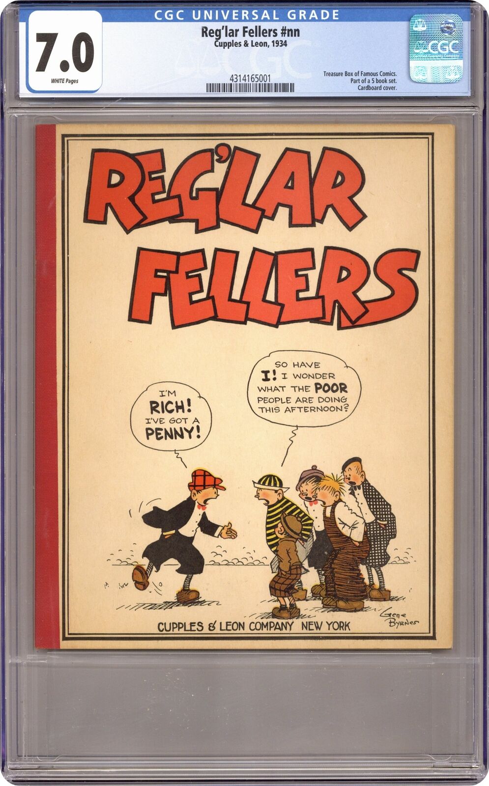 Reg\'lar Fellers Treasure Box Edition #1 CGC 7.0 1934 4314165001