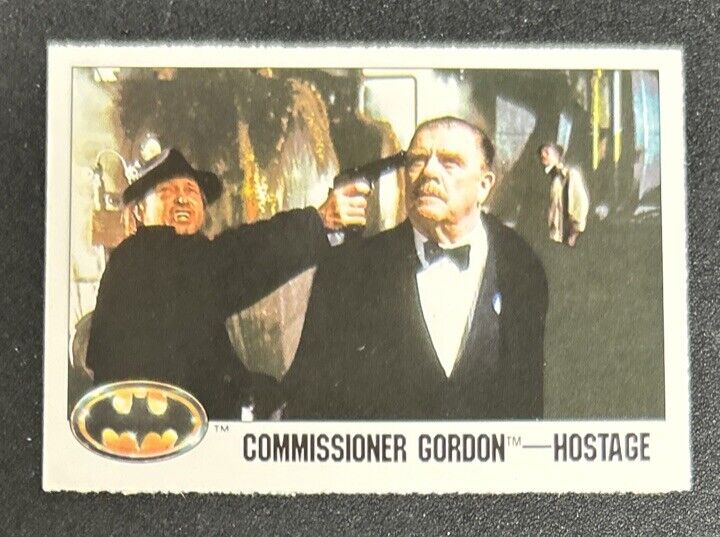 1989 Topps Batman Movie Commissioner Gordon Hostage Mini Card #31 DC Comics