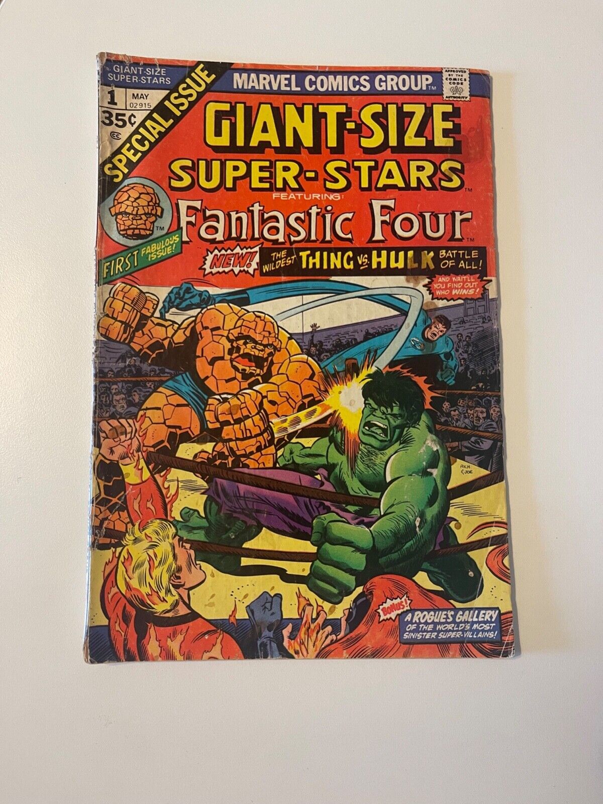 Giant-Size Super-Stars #1 (Marvel, 1974) Bronze Age- Thing vs. Hulk - VF/F Cond.