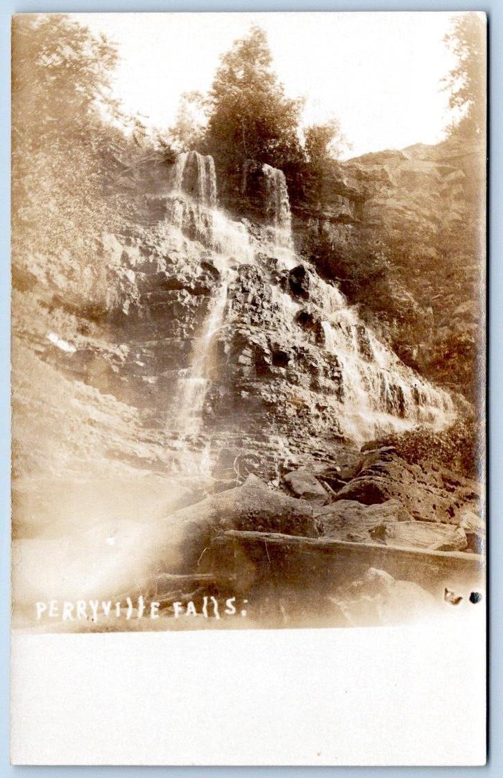 1910's ERA PERRYVILLE FALLS NEW YORK WATERFALLS REAL PHOTO POSTCARD*CYKO