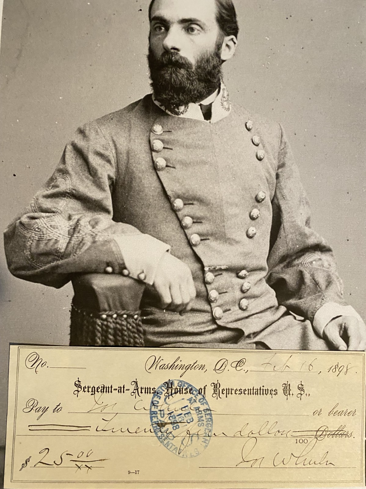 RARE Confederate Major General Joe Wheeler Signed Check RARE Confederate Major General Joe Wheeler Signed Check
