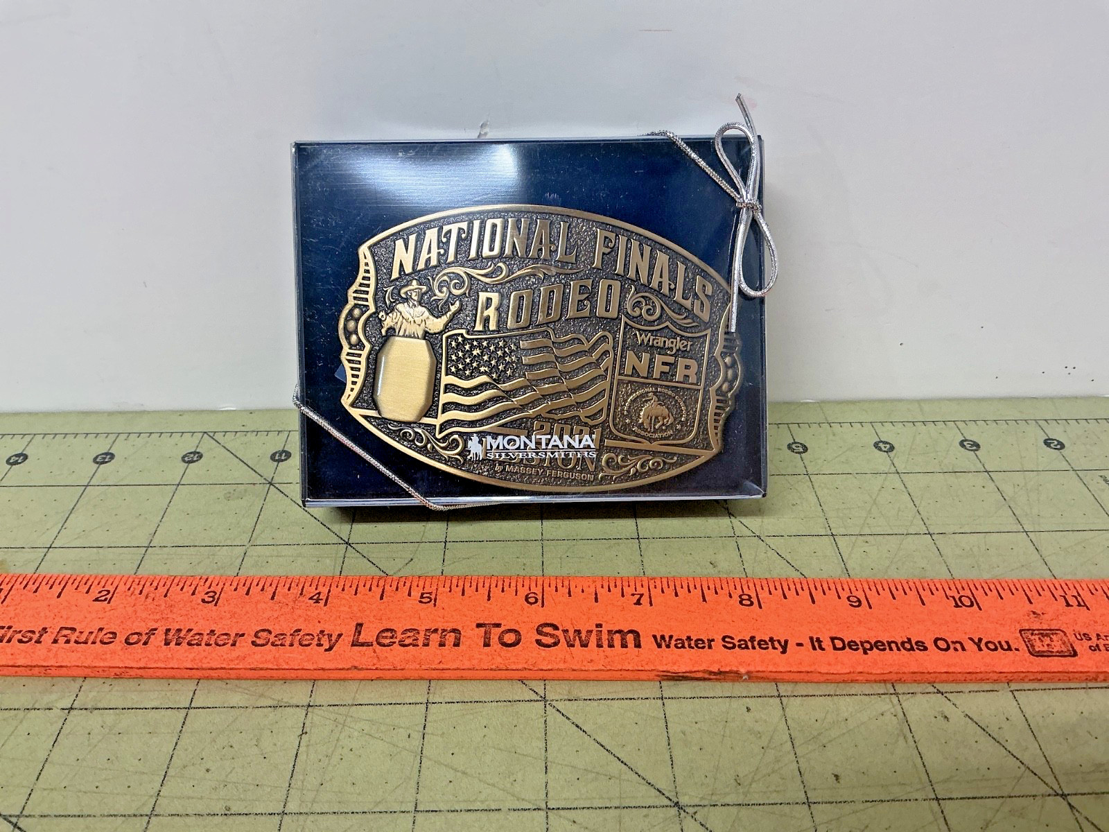 HESSTON 2021 National Finals Rodeo NFR Wrangler bronze adult belt buckle HESSTON 2021 National Finals Rodeo NFR Wrangler bronze adult belt buckle