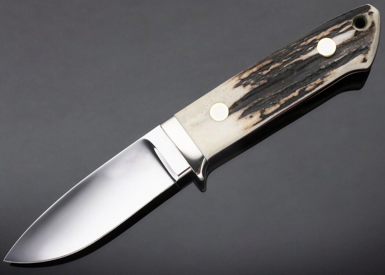 Handmade Bob Loveless Knife, Hunting Knife, Custom Handmade Knife, stag horn