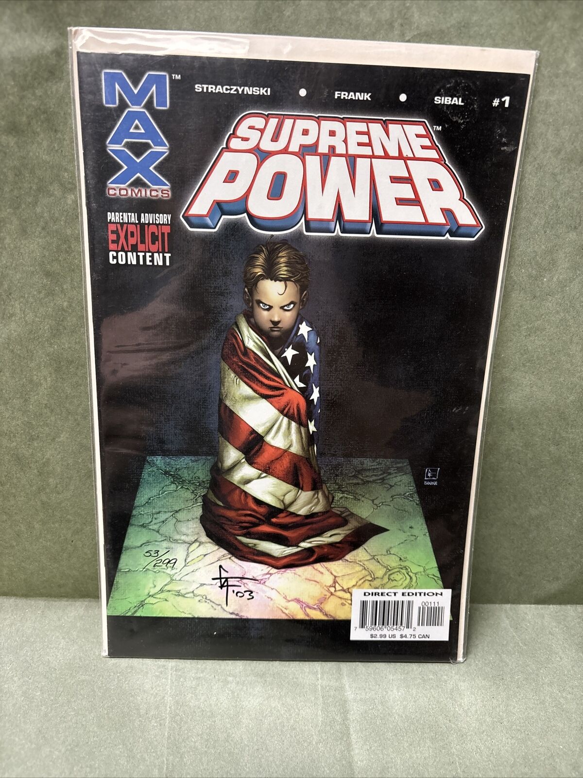 Supreme Power #1 Limited #53 Of 299 Signed By Gary Frank W/COA Sealed In Plastic