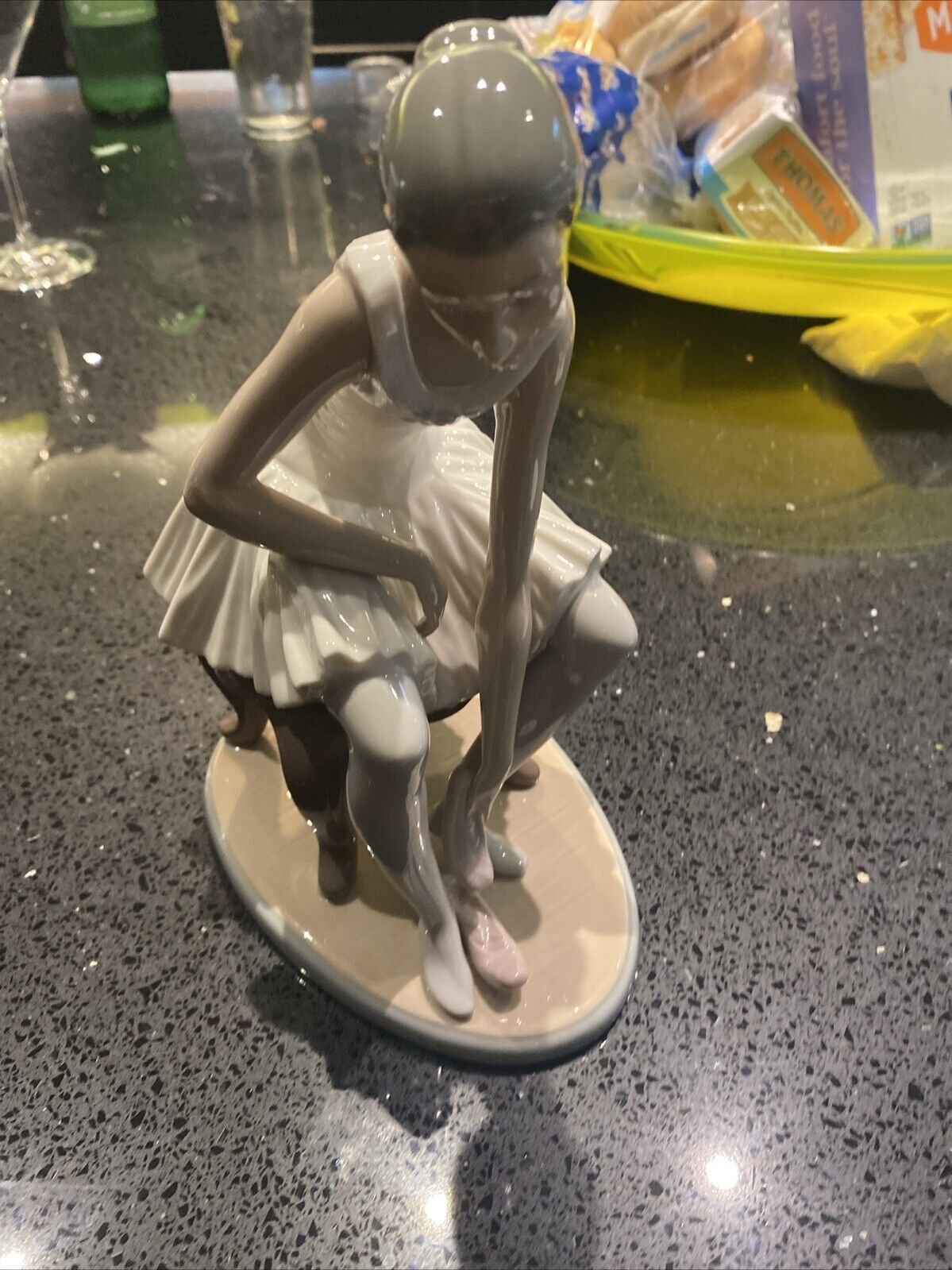 Lladro NAO Figurine Elegant Ballet Ballerina Seated Putting On Slippers