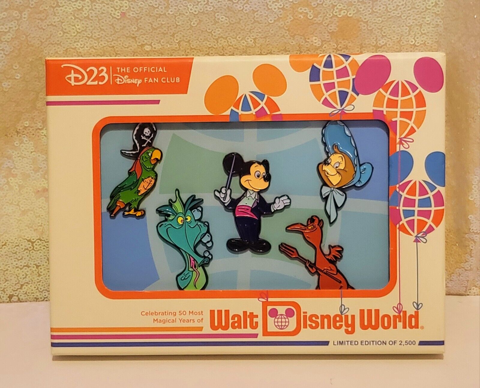 D23 Exclusive Walt Disney World 50th Anniversary Pin Set -A Most Magical Kingdom