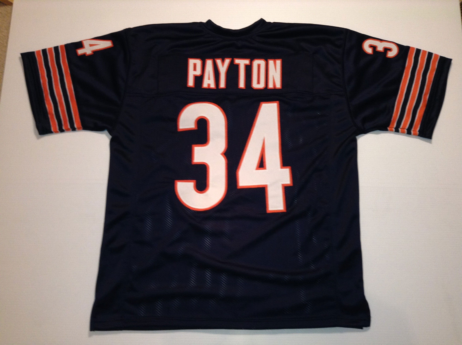 UNSIGNED CUSTOM Sewn Stitched Walter Payton Adult Jersey Tops - S-3XL - Blue 
