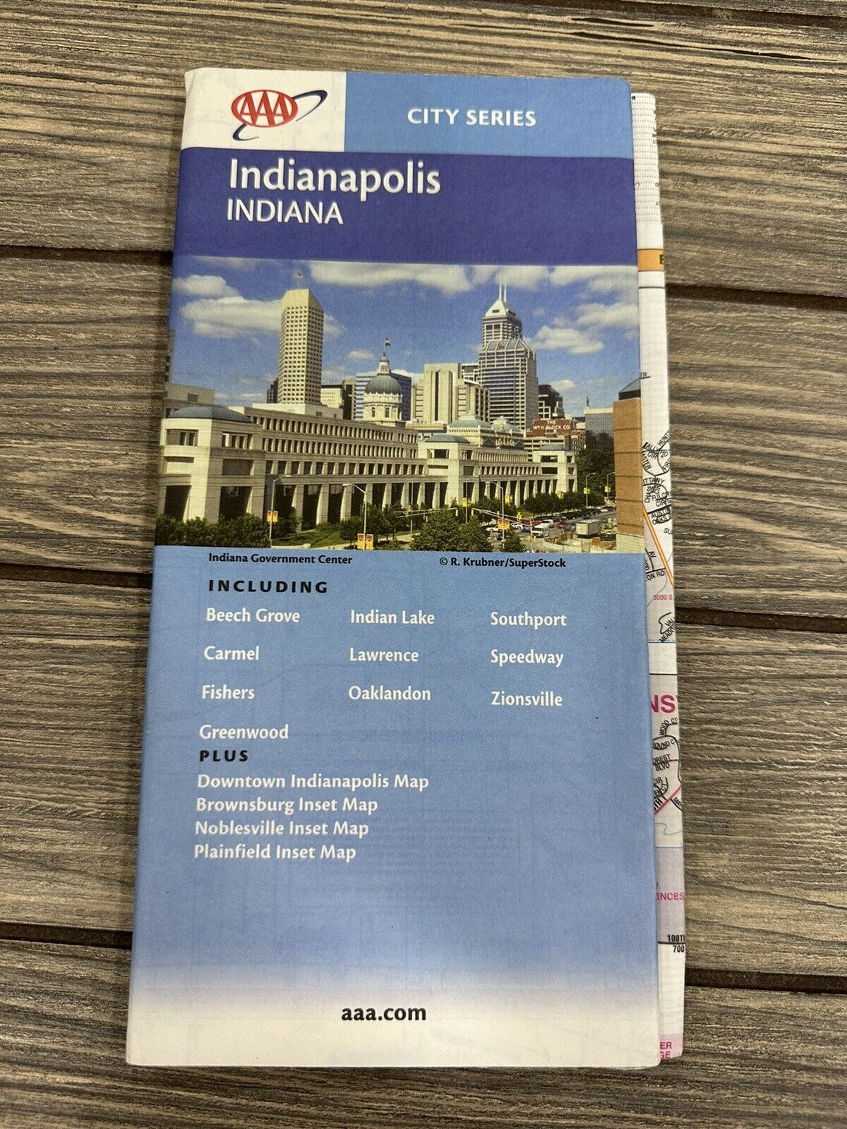 2005 AAA Indianapolis, Indiana City Series Road Map