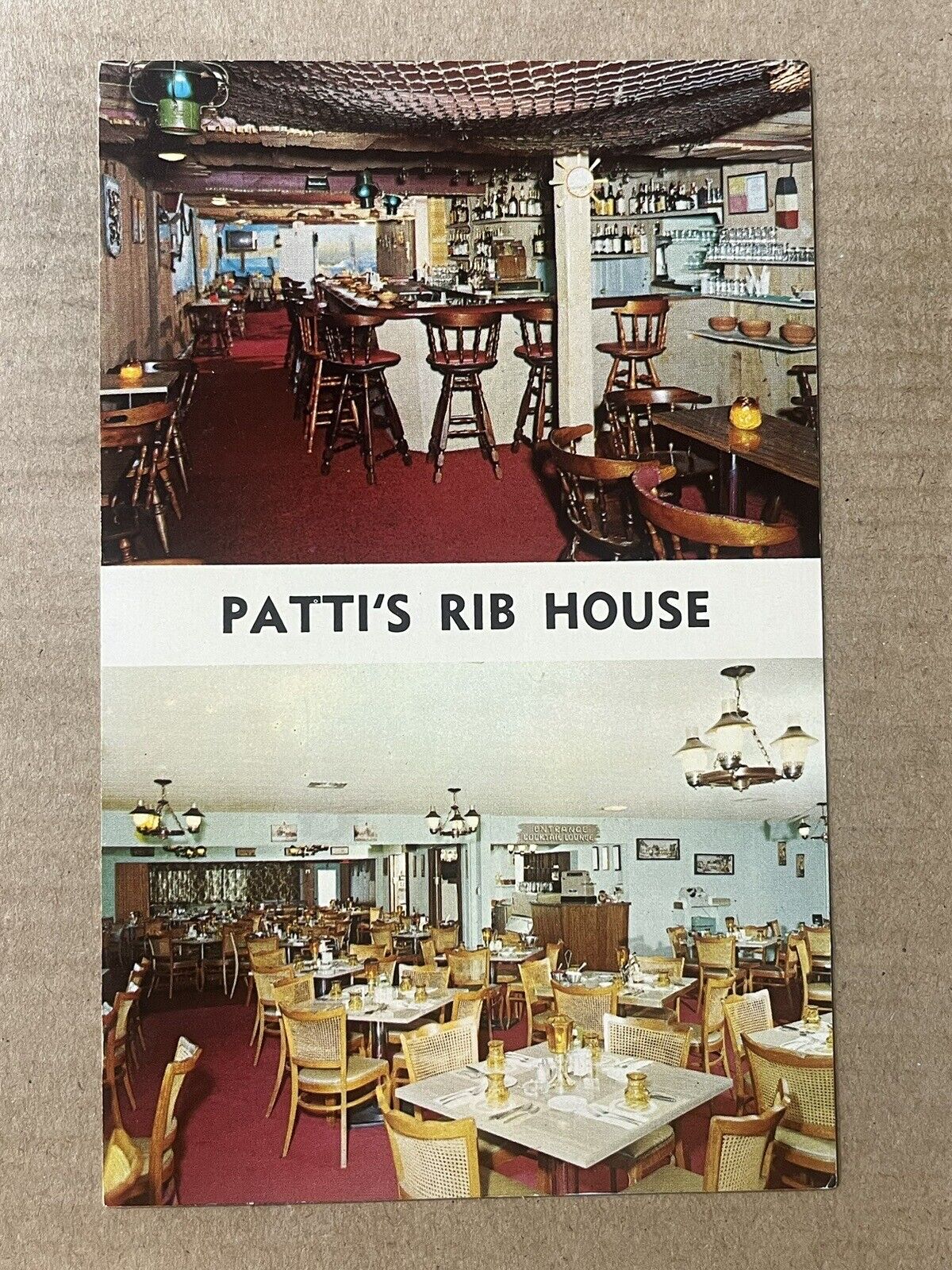 Postcard West Dennis MA Massachusetts Cape Cod Patti’s Rib House Restaurant