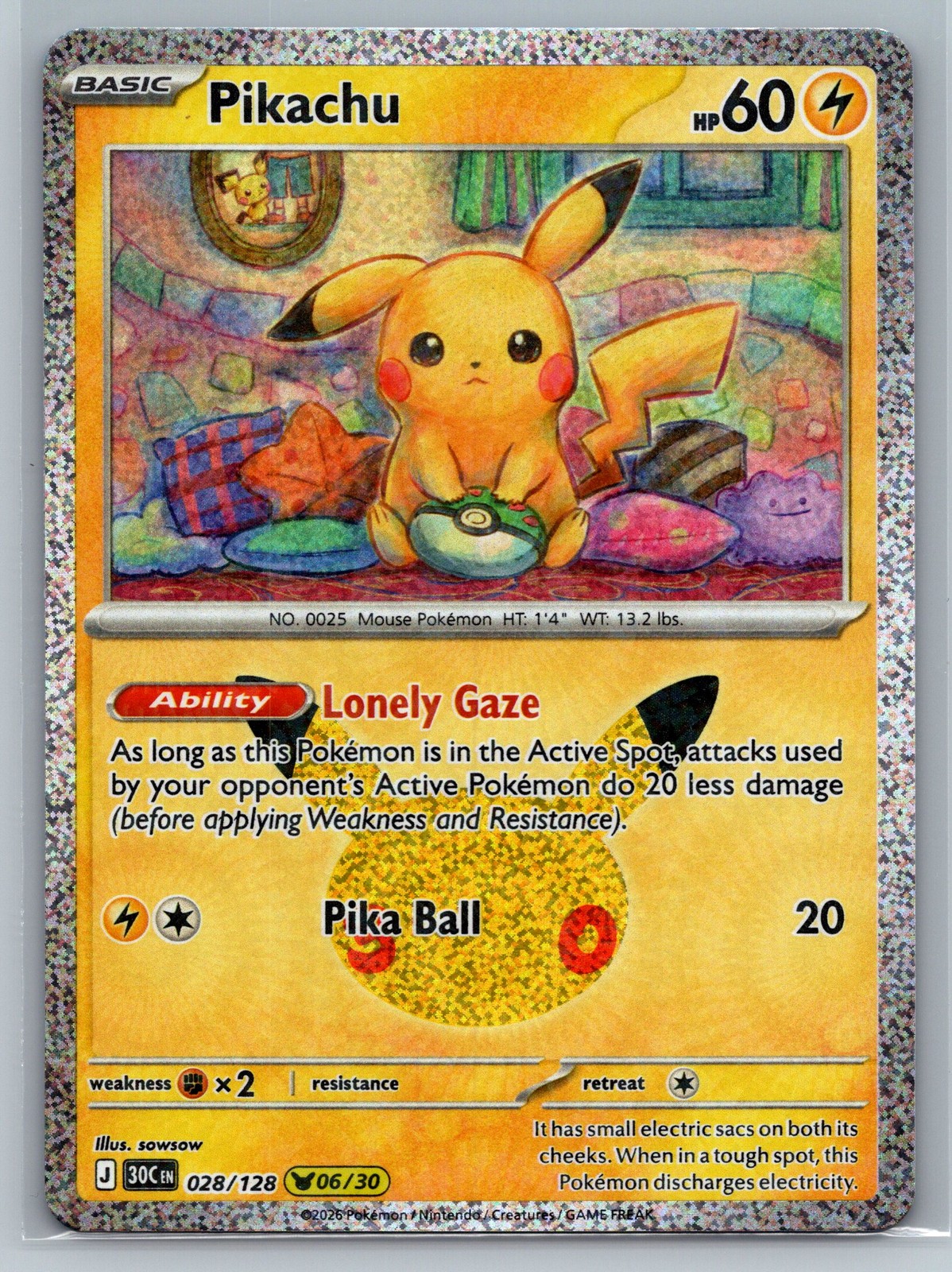 pokemon 30th #028/128 pikachu
