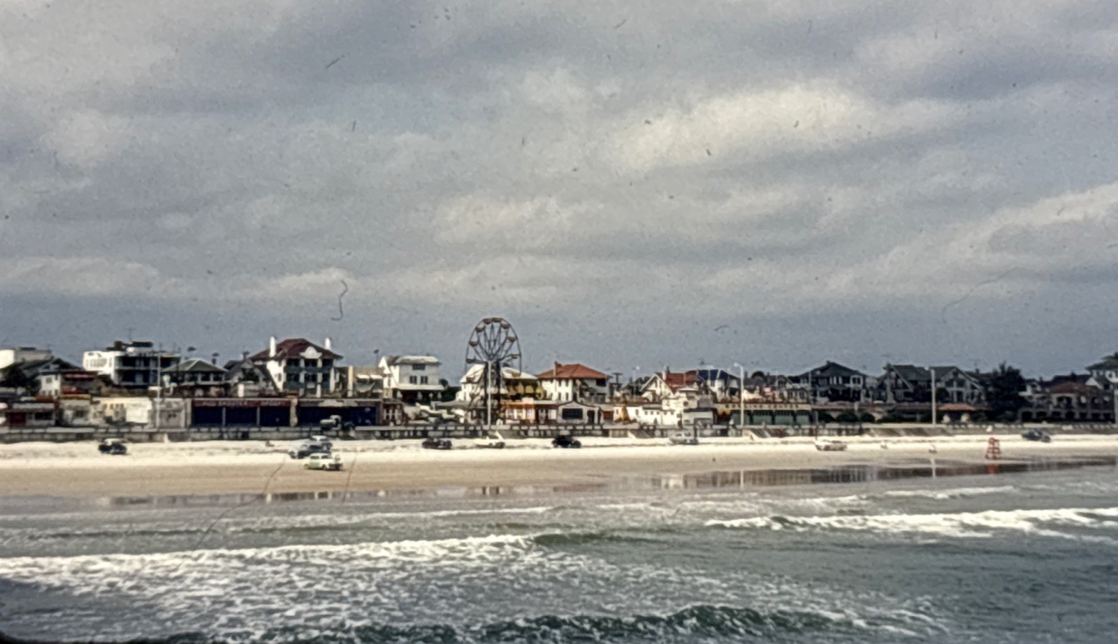 Orig 1957 Kodachrome Slide Daytona beach Florida Waterfront B85