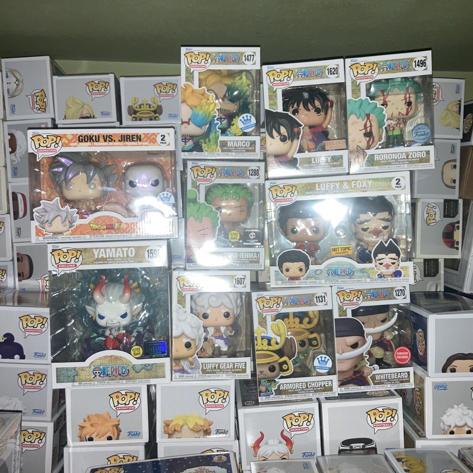 One Piece Anime Funko Pop Lot of 10- (One Piece, Dragon Ball Z) MINT CONDITION