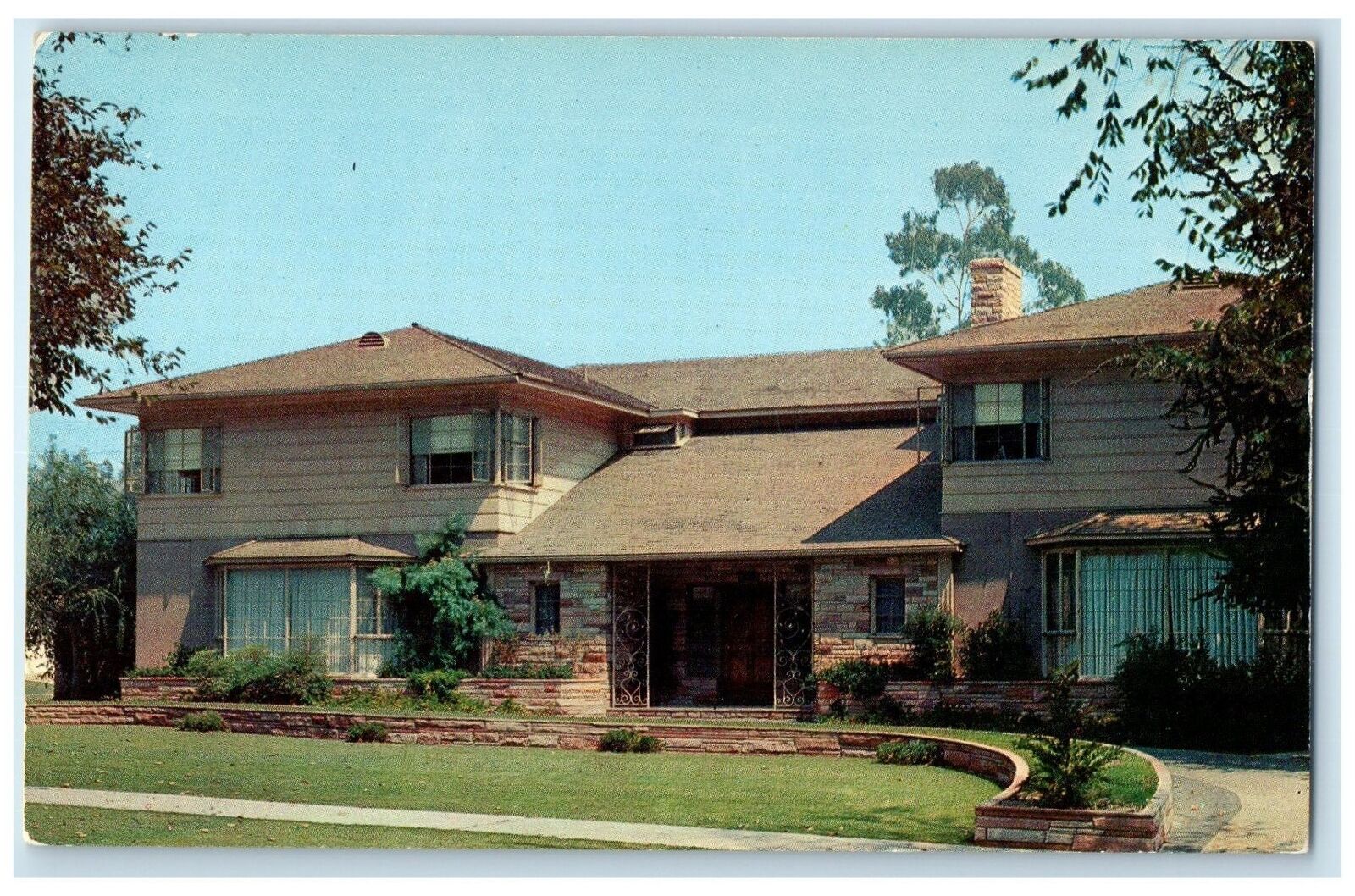 c1960s Home Of Danny Thomas Scene Beverly Hills California CA Portrait Postcard