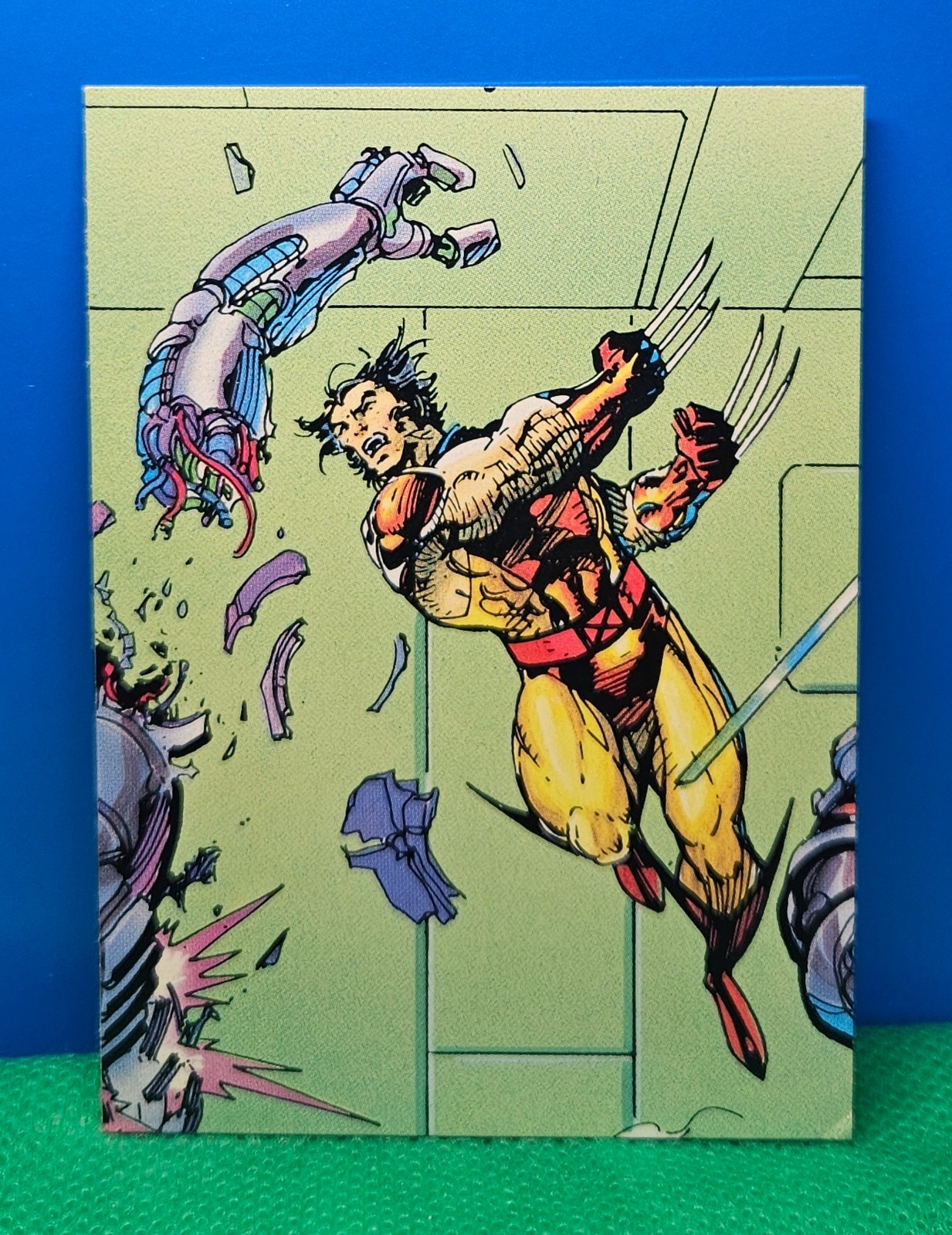 1992 Marvel X-Men RARE Toy Biz Promo Card - WOLVERINE - Danger Room #95