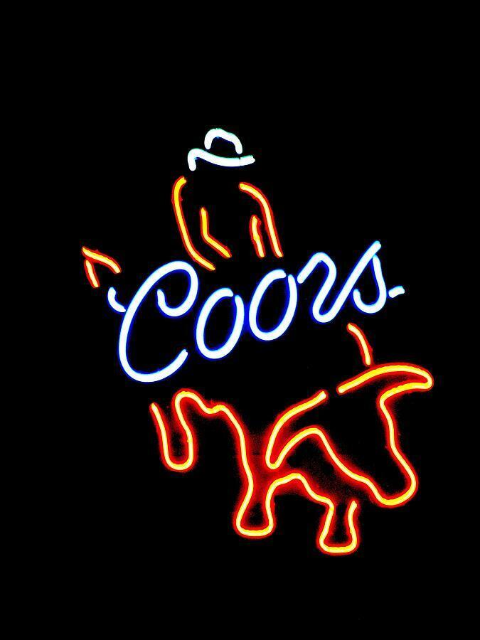 New Coors Bull Rider Neon Light Sign 24\