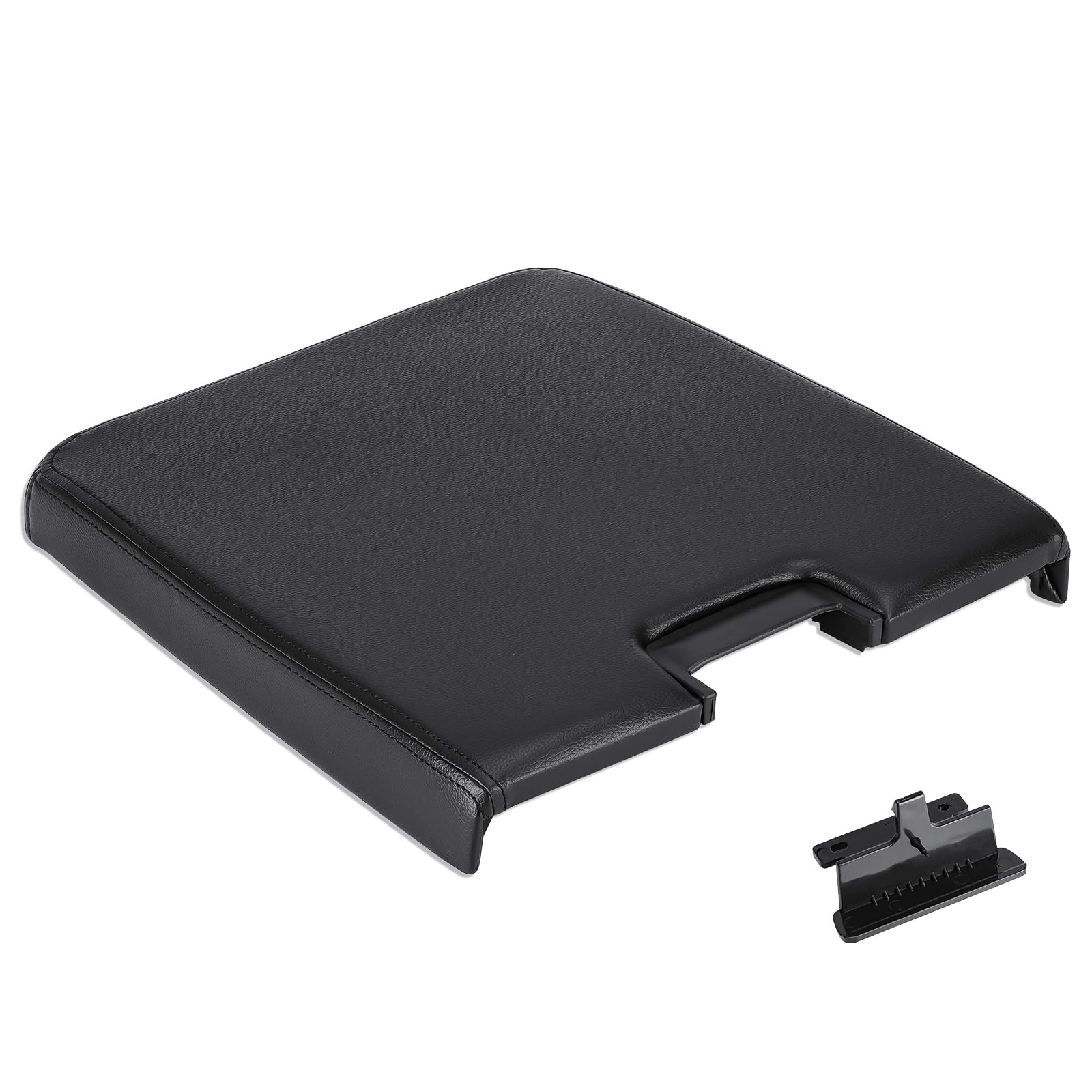 ILONPA Black Center Console Lid Armrest Cover w/Latch Fit 2007-2013 Chevy