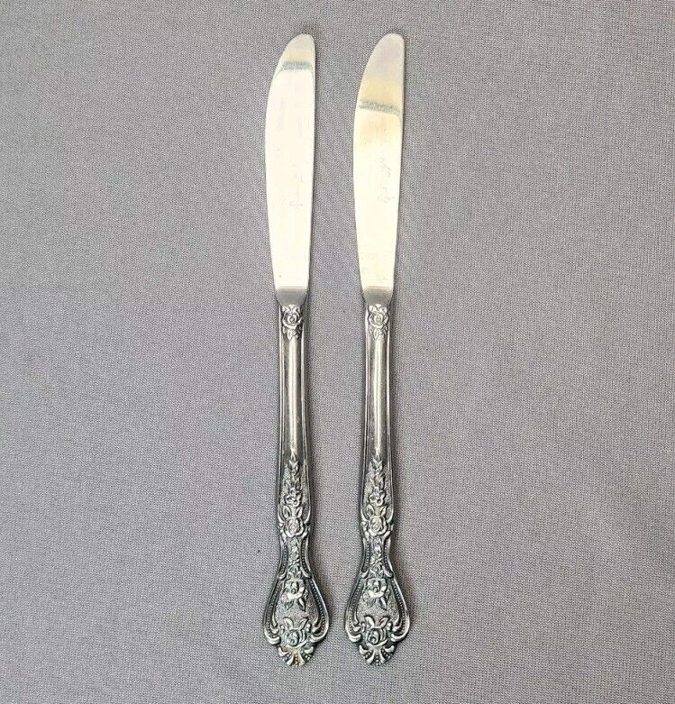 Vintage Normandy Rose Butter Knives Stainless Steel Flatware 9\