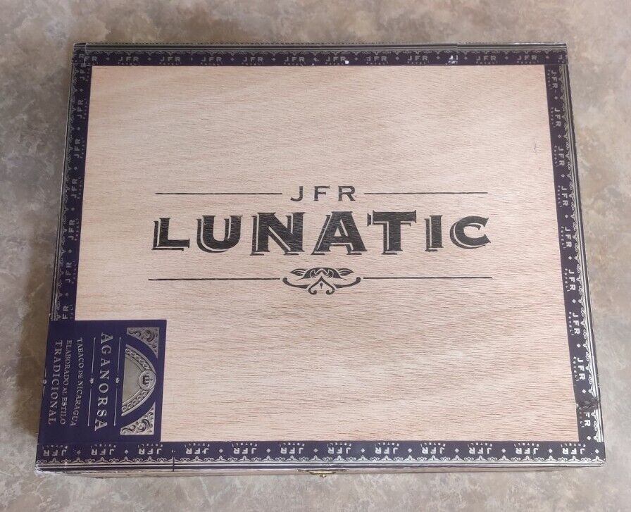 JFR Lunatic Maduro 8x80 Belicoso Empty Wooden CIgar Box 10.75x9x4