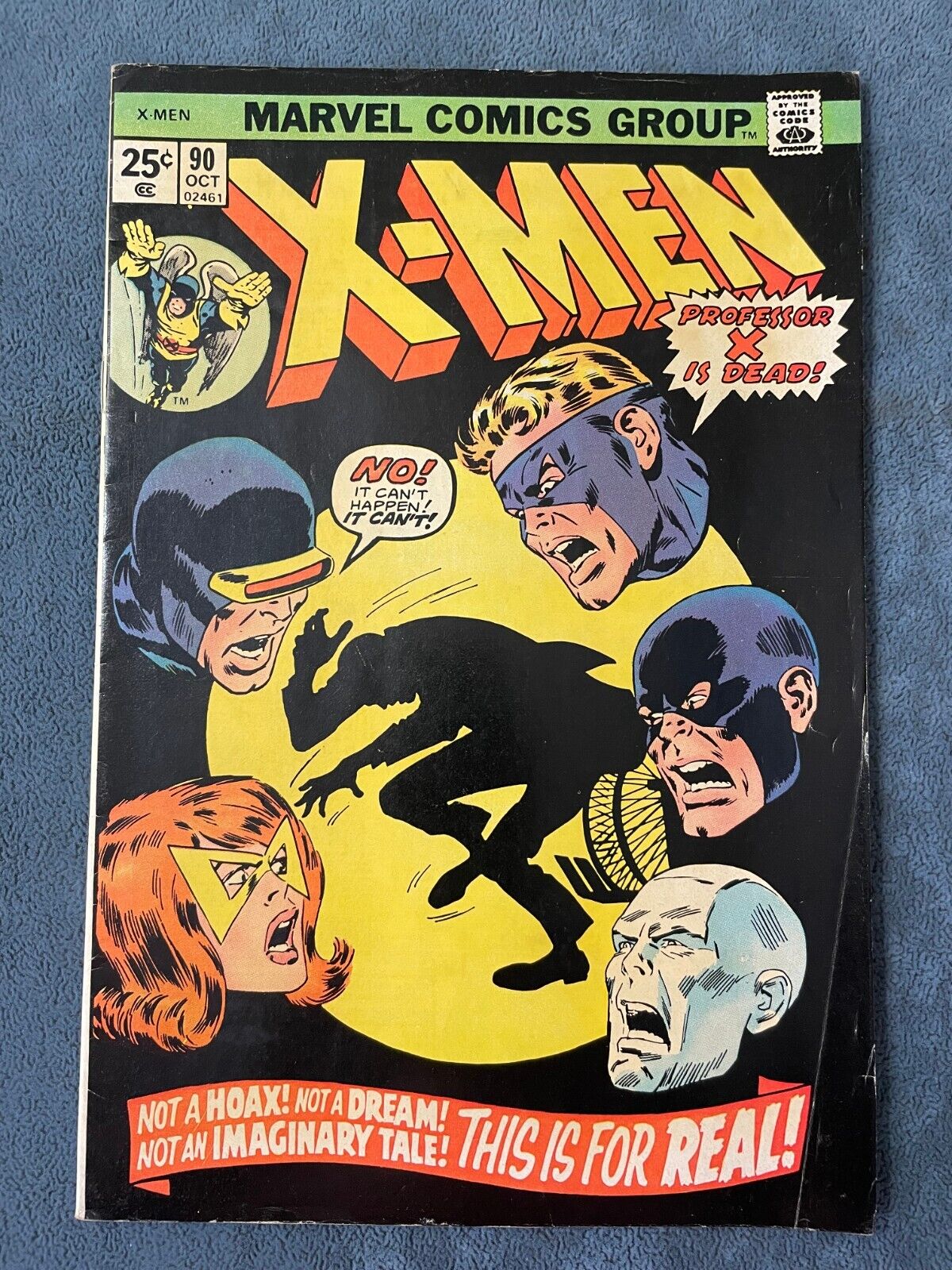Uncanny X-Men #90 1974 Marvel Comic Book Key Issue Death of Professor X VG/FN