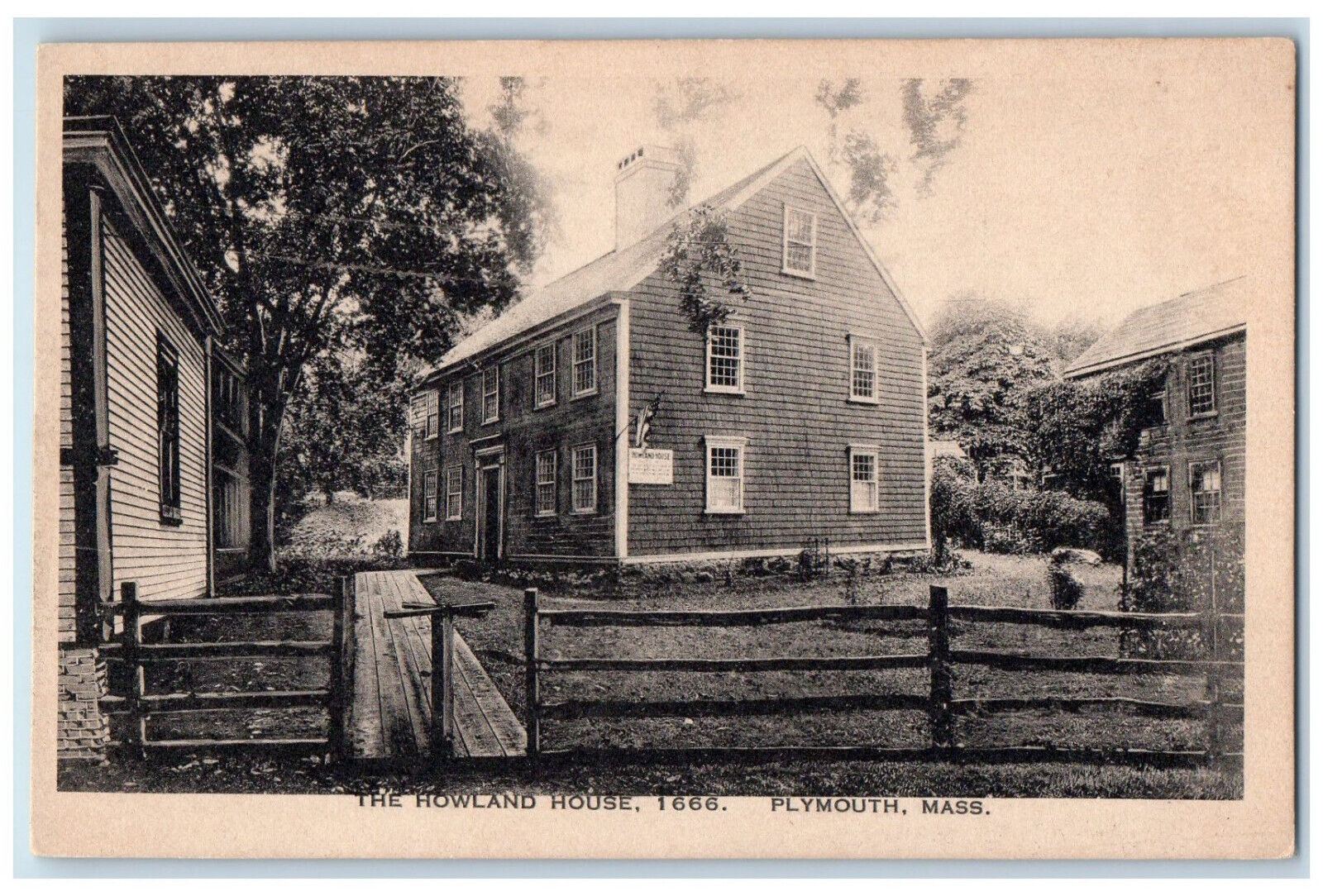 c1950\'s The Howland House Plymouth Massachusetts MA AS Burbank Postcard