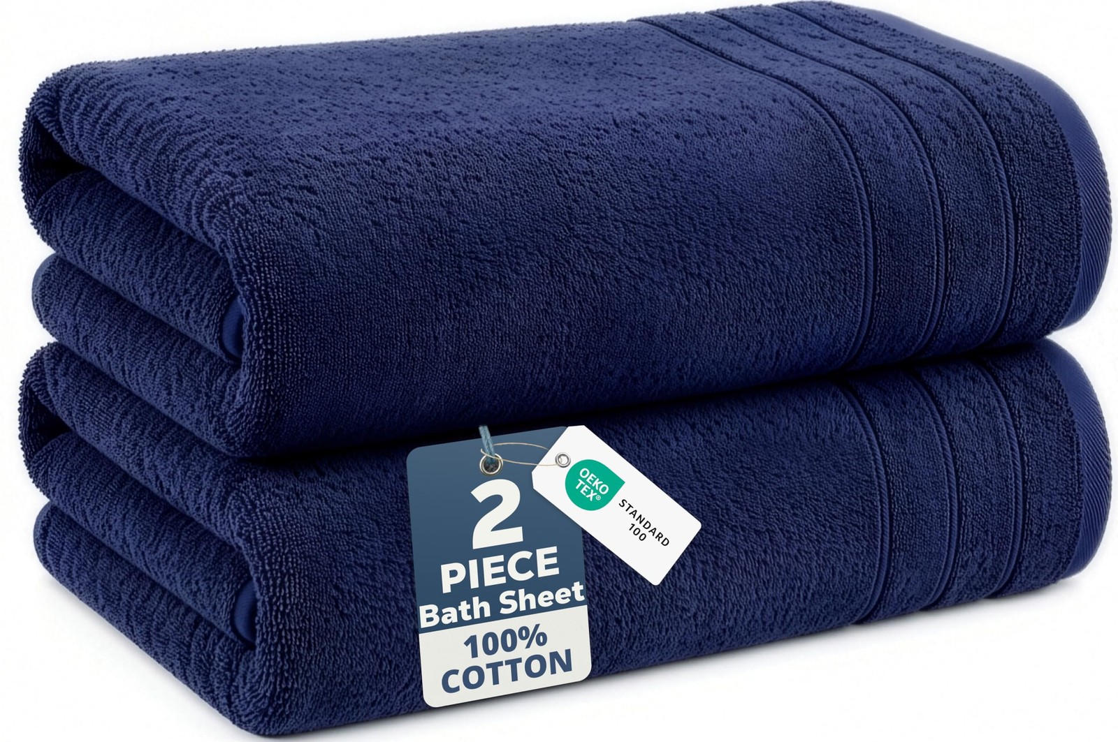 Casa Platino 100 Cotton 2 Pack Bath Sheets Set 36X72 - Ring Spun Cotton Extra