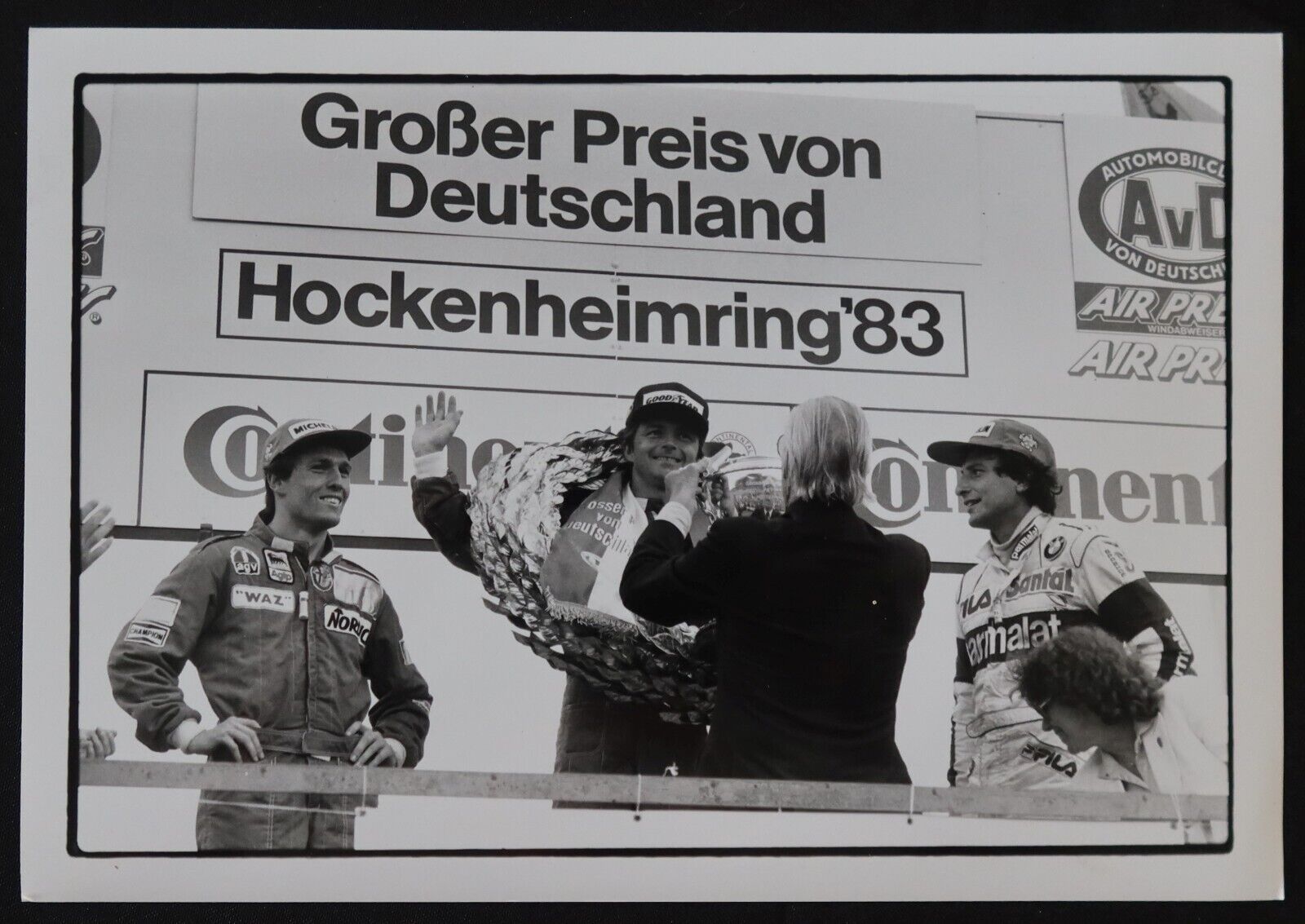 1983 René ARNOUX PATRESE DE CESARIS GP Hockenheim Formula 1 Press Photo