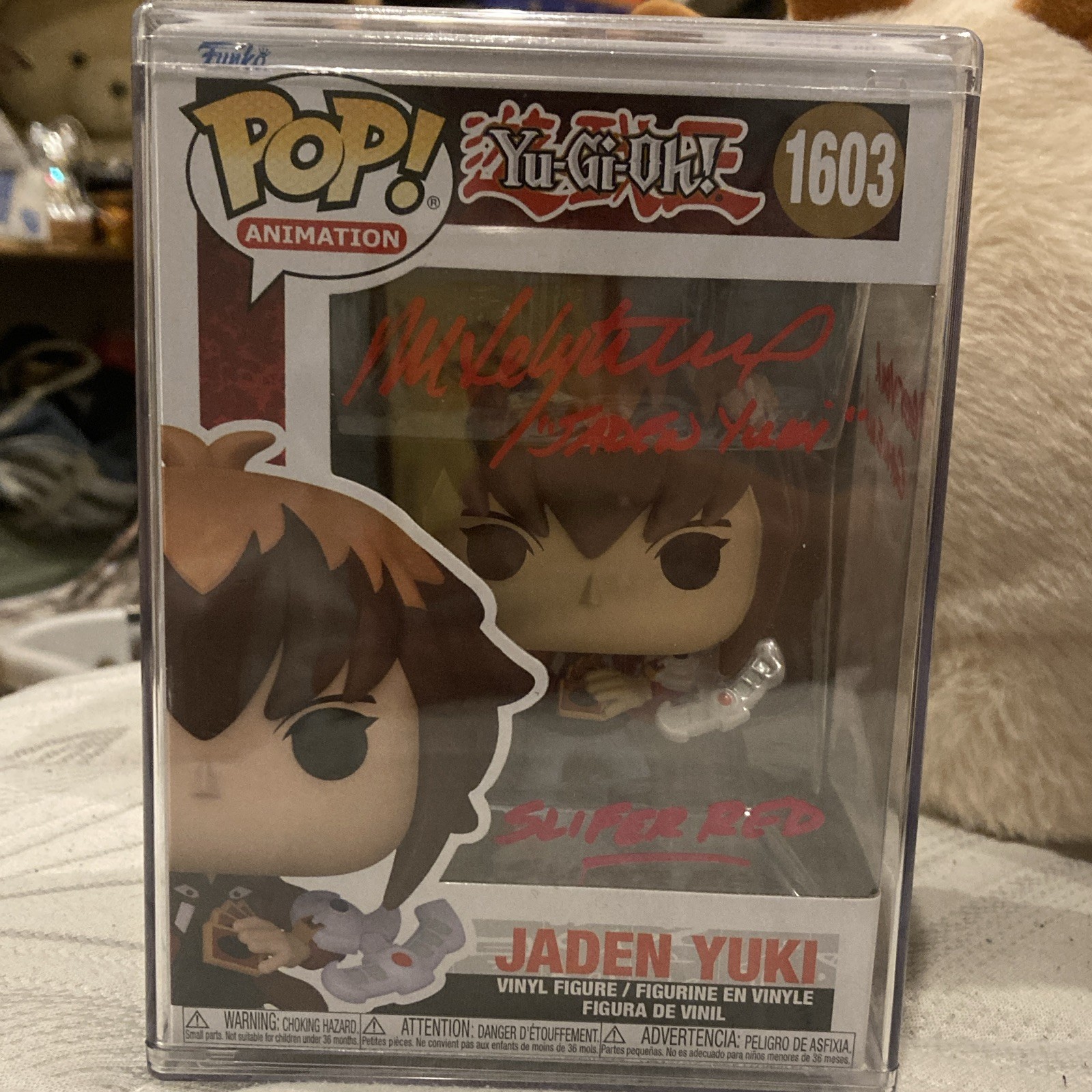 Funko Pop Animation Yu-Gi-Oh Jaden Yuki #1603 Autographed JSA with Quote Funko Pop Animation Yu-Gi-Oh Jaden Yuki #1603 Autographed JSA with Quote
