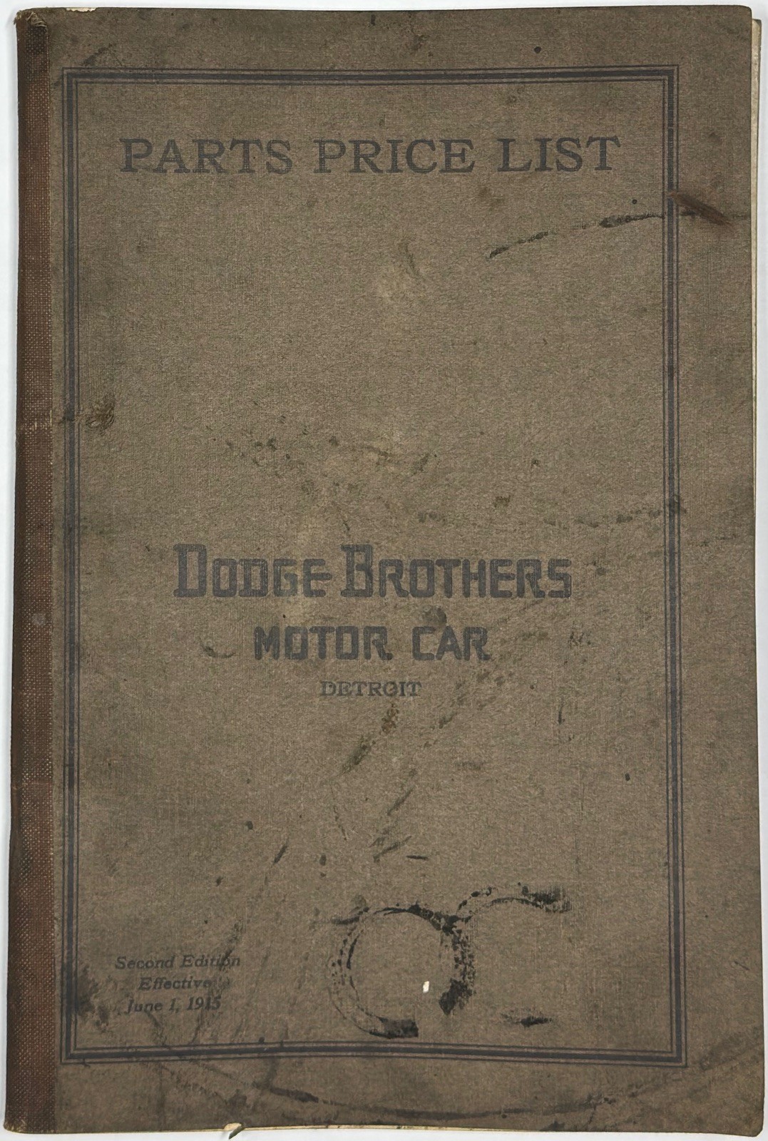 1915 PARTS PRICE LIST DODGE BROTHERS MOTOR CAR ILLUSTRATED DETROIT TRADE CATALOG