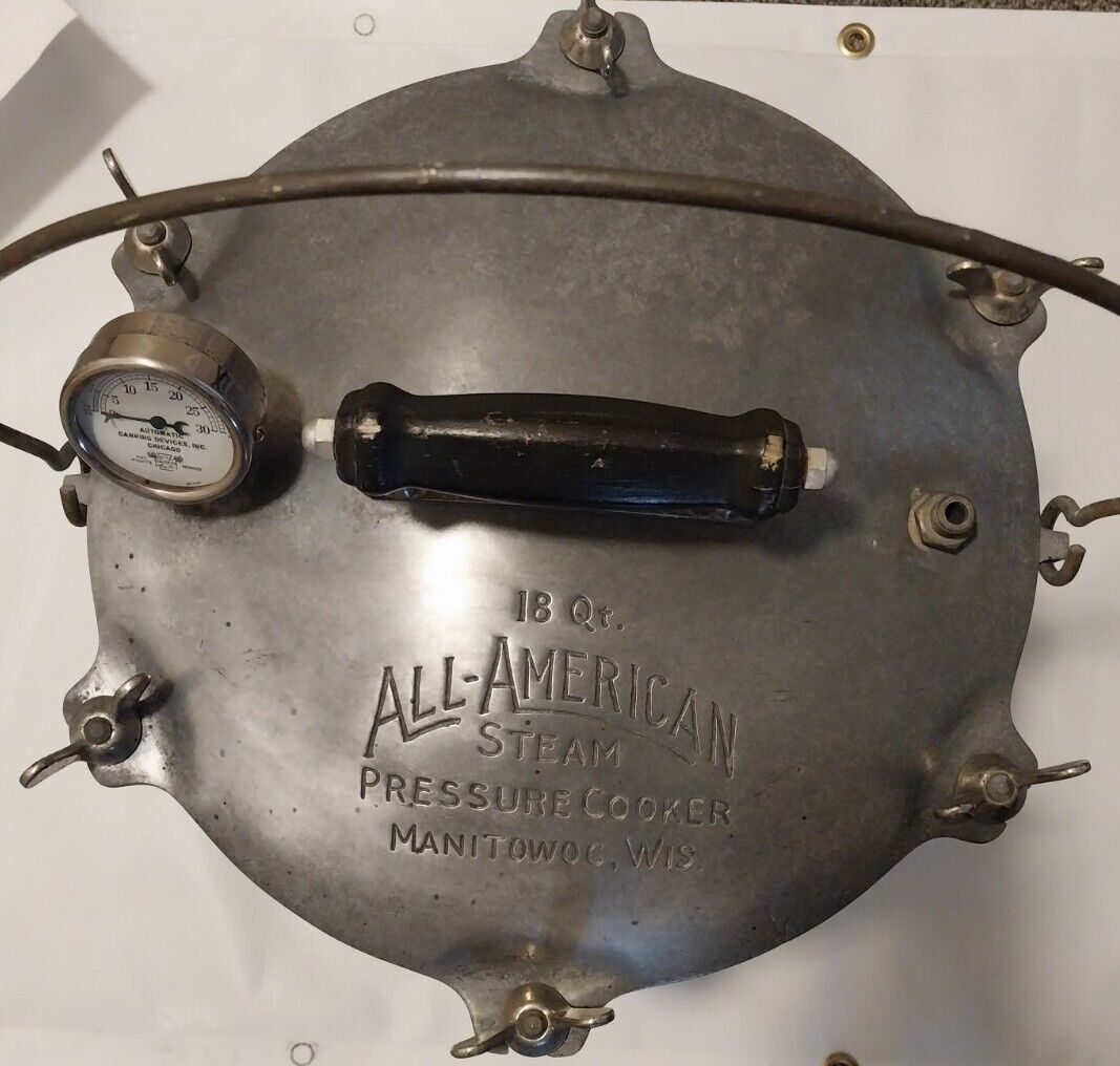 ALL AMERICAN 18qt Steam Canner Pressure Cooker Cast Aluminum Pot VINTAGE Antique