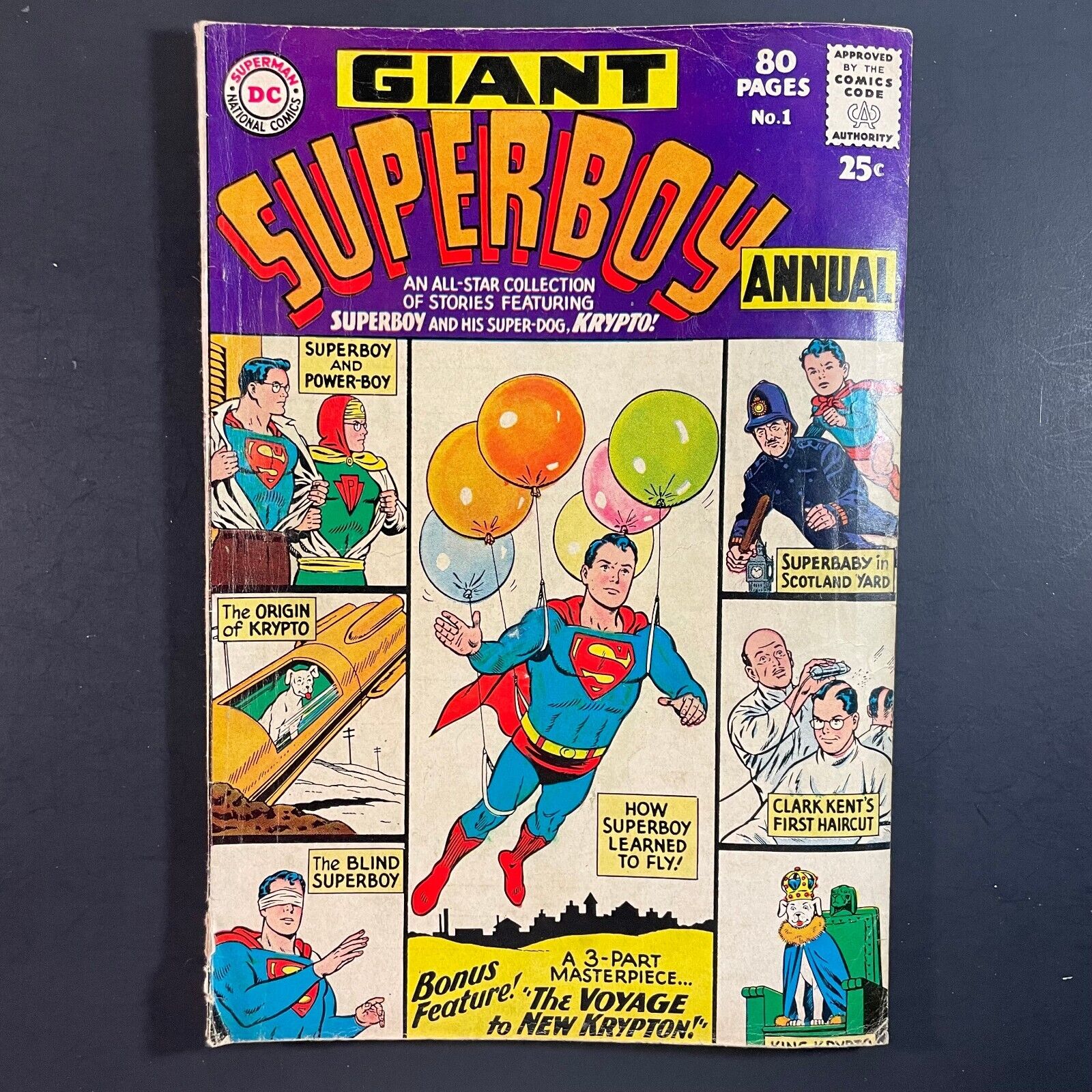 Superboy Annual 1 Silver Age DC 1964 Giant Size comic Krypto Origin Curt Swan