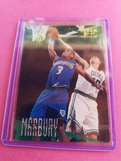 Stephon Marbury Rookie Card Minnesota Timberwolves 1996-97 NBA Fleer Card #249
