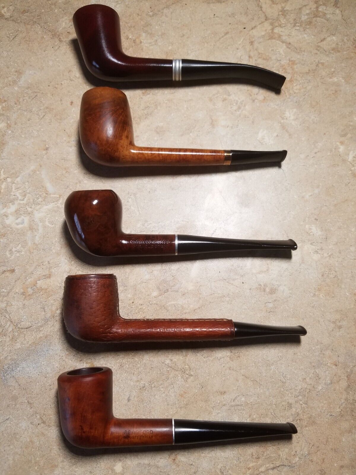 Lot of 5 Vintage Tobacco Pipes