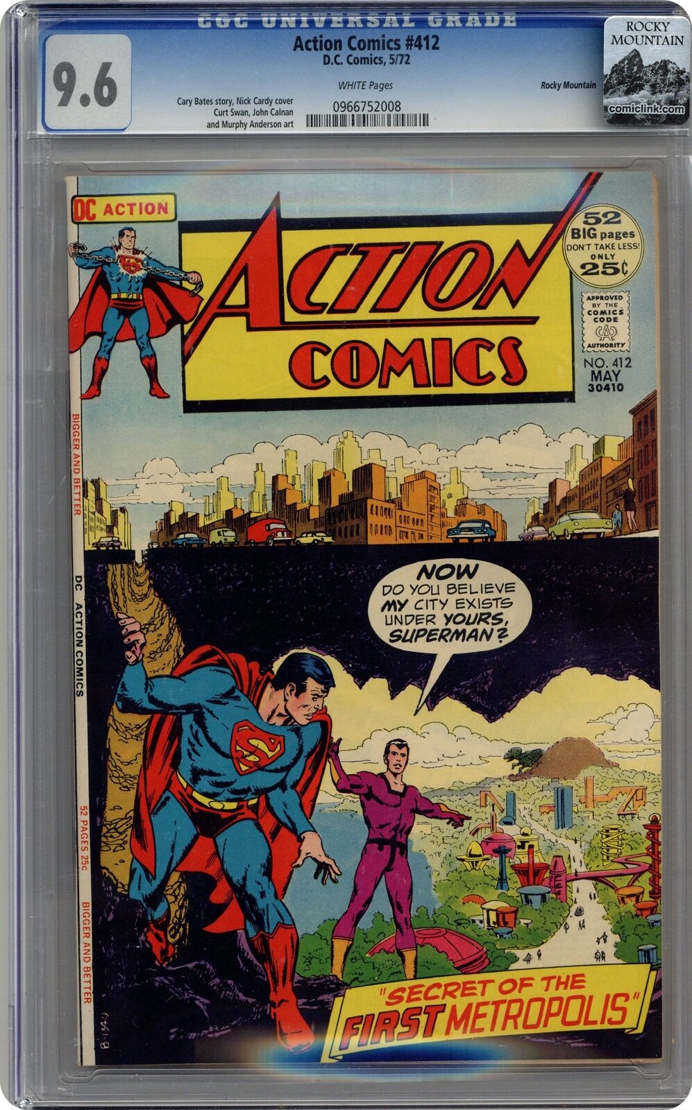 Action Comics #412 CGC 9.6 Rocky Mountain 1972 0966752008