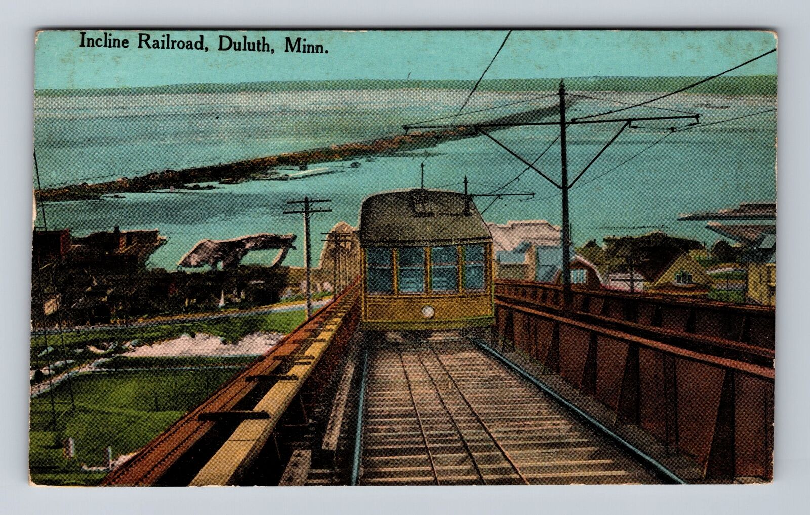 Duluth MN-Minnesota, Scenic View Of Incline Railroad, Antique, Vintage Postcard