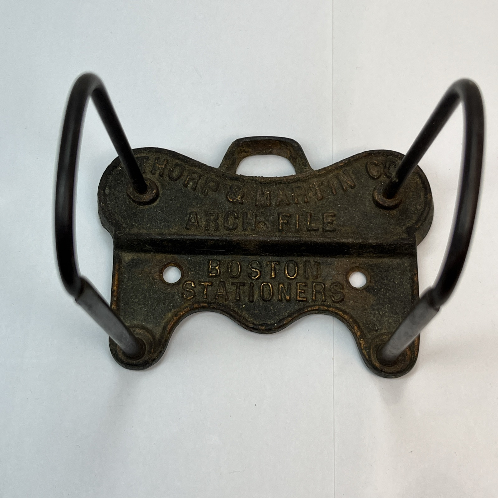 Vintage Thorp  & Martin CO Arch File Boston Stationers Invoice & Receipt Holder 