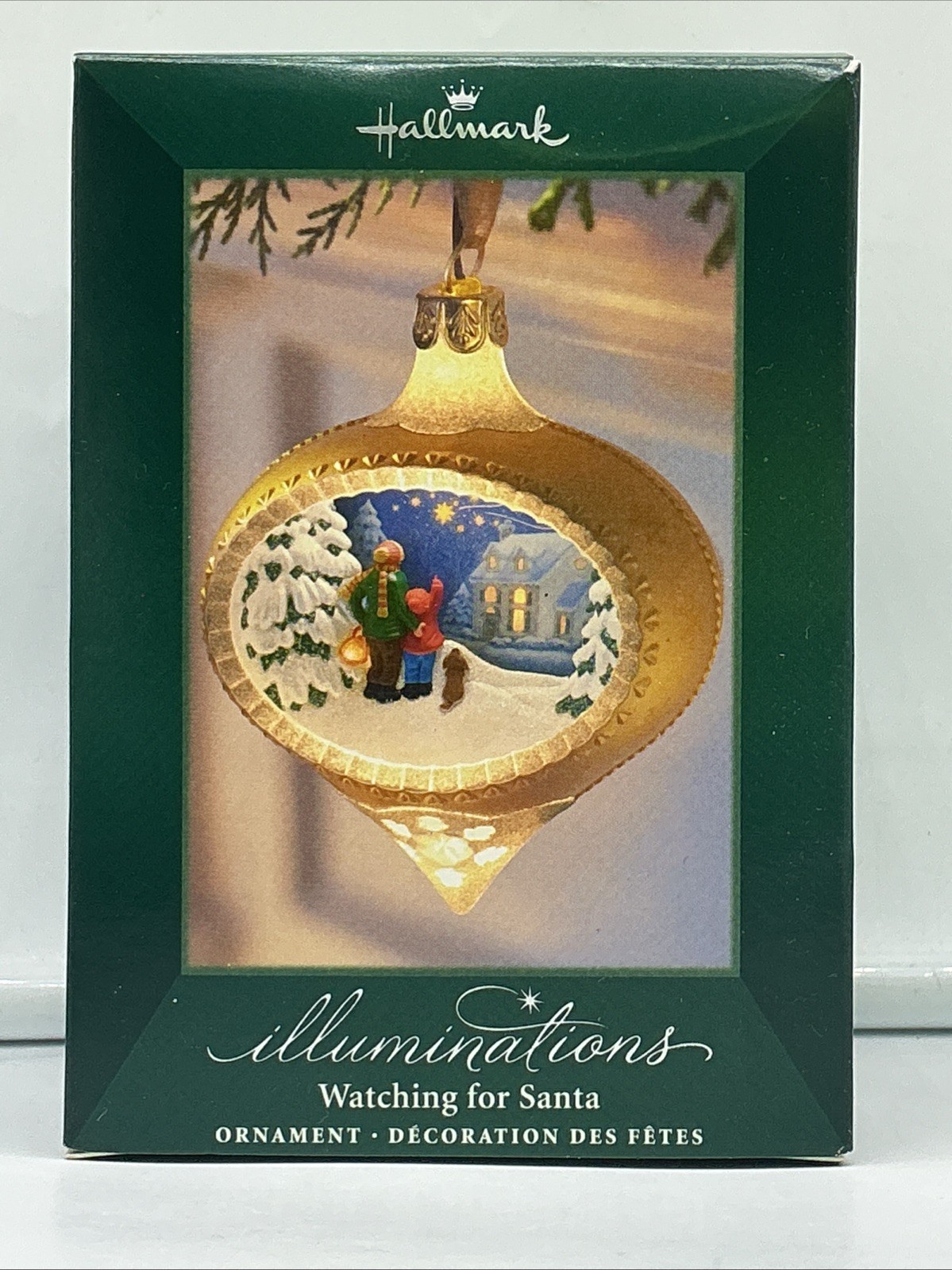 2005 Hallmark Illuminations Ornament Watching For Santa - 2005 Hallmark Illuminations Ornament Watching For Santa -