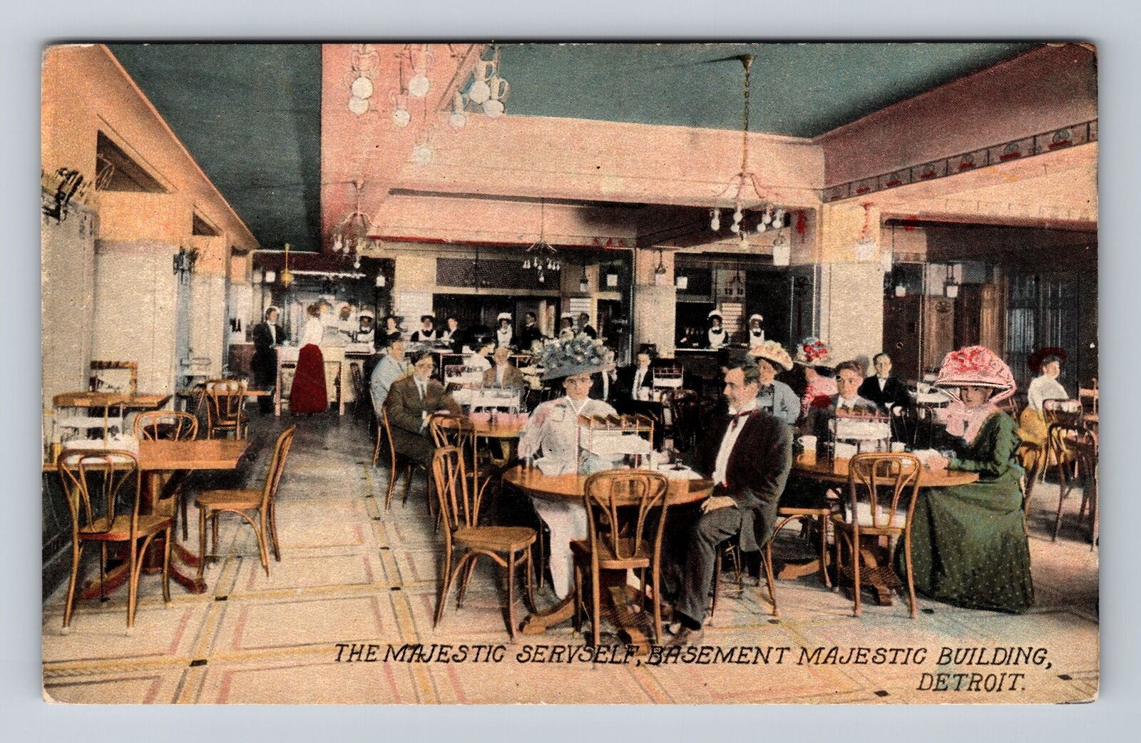 Detroit MI-Michigan, The Avenue Servself, Basement, Advertising Vintage Postcard