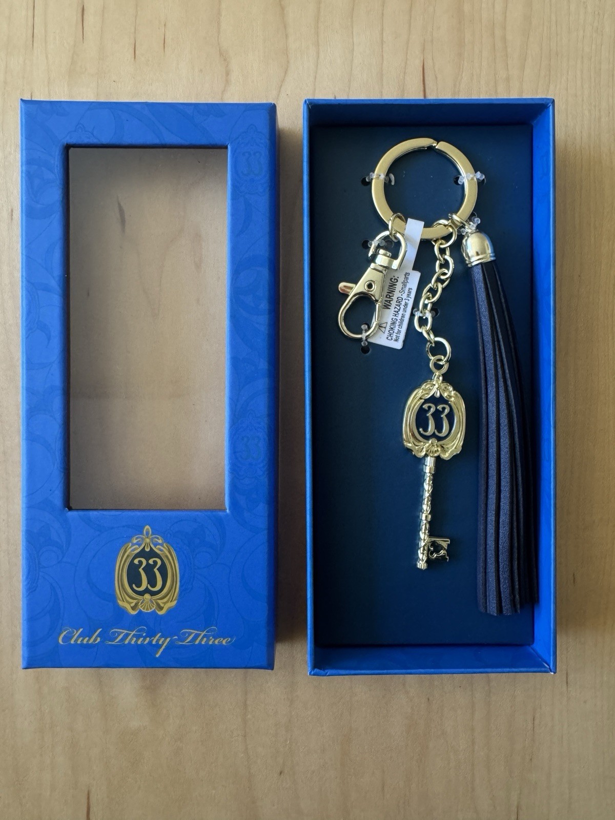 NIB Disneyland Club 33 purse bag charm fob keychain tassel tassle