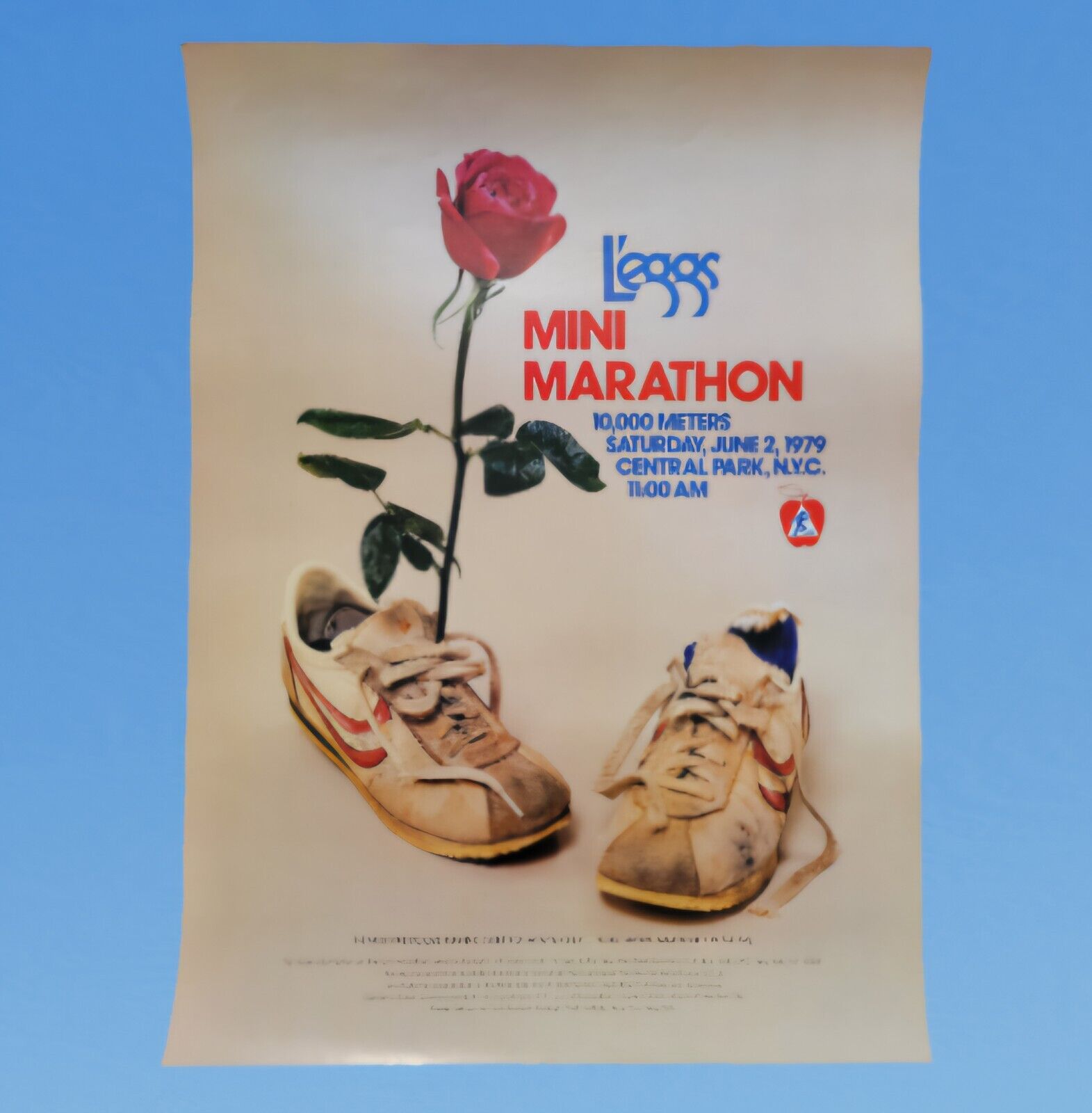 Vintage 1979 New York City Mini Marathon Poster L\'eggs Bruce Jenner Nike 17 X 23