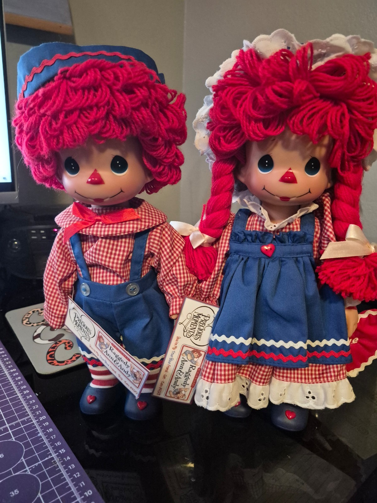 Vtg Precious MomentsRaggety Ann & Andy dolls 12 in New Vtg Precious MomentsRaggety Ann & Andy dolls 12 in New