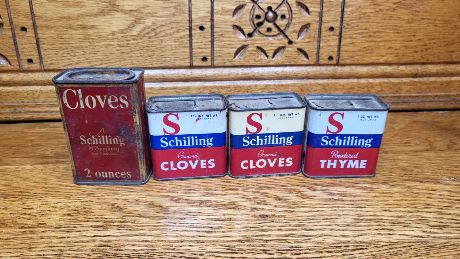 Vintage A Schilling & Co of San Francisco Spice Tin Full  Cloves 2 ozs